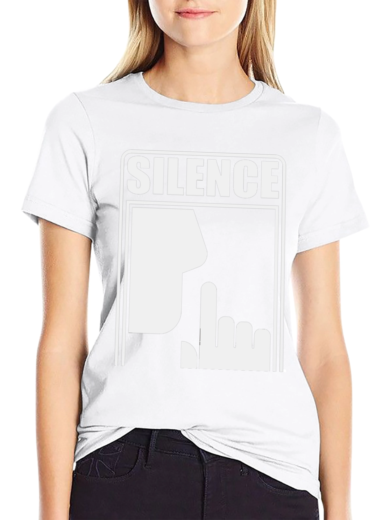 Silence Graphic Tee - Shhh! Be Quiet Shirt