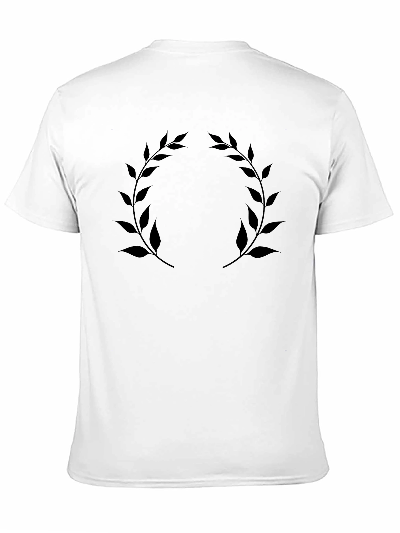 Classic Black Tee with Laurel Wreath Graphic