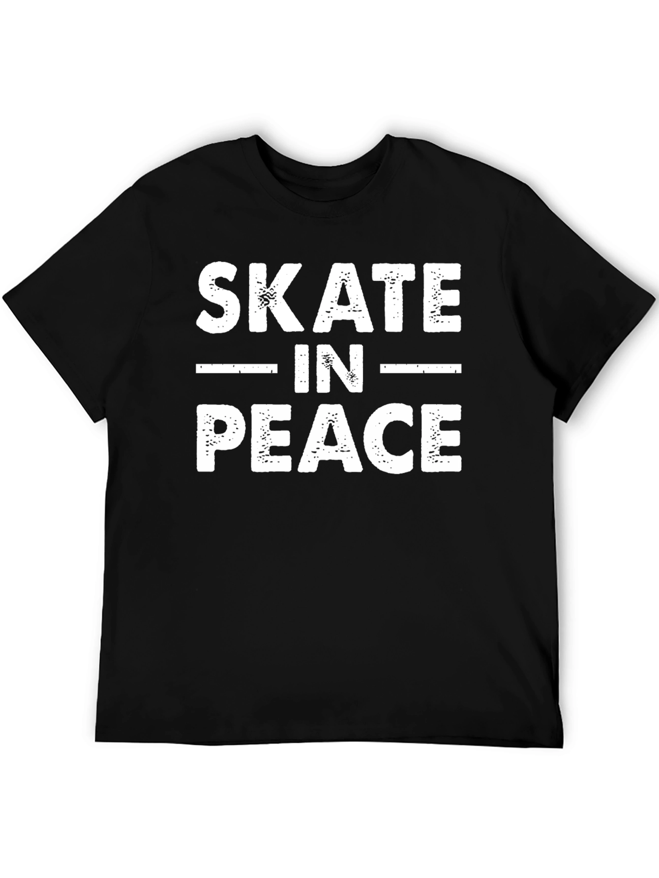 Skate in Peace Black Graphic Tee Shirt