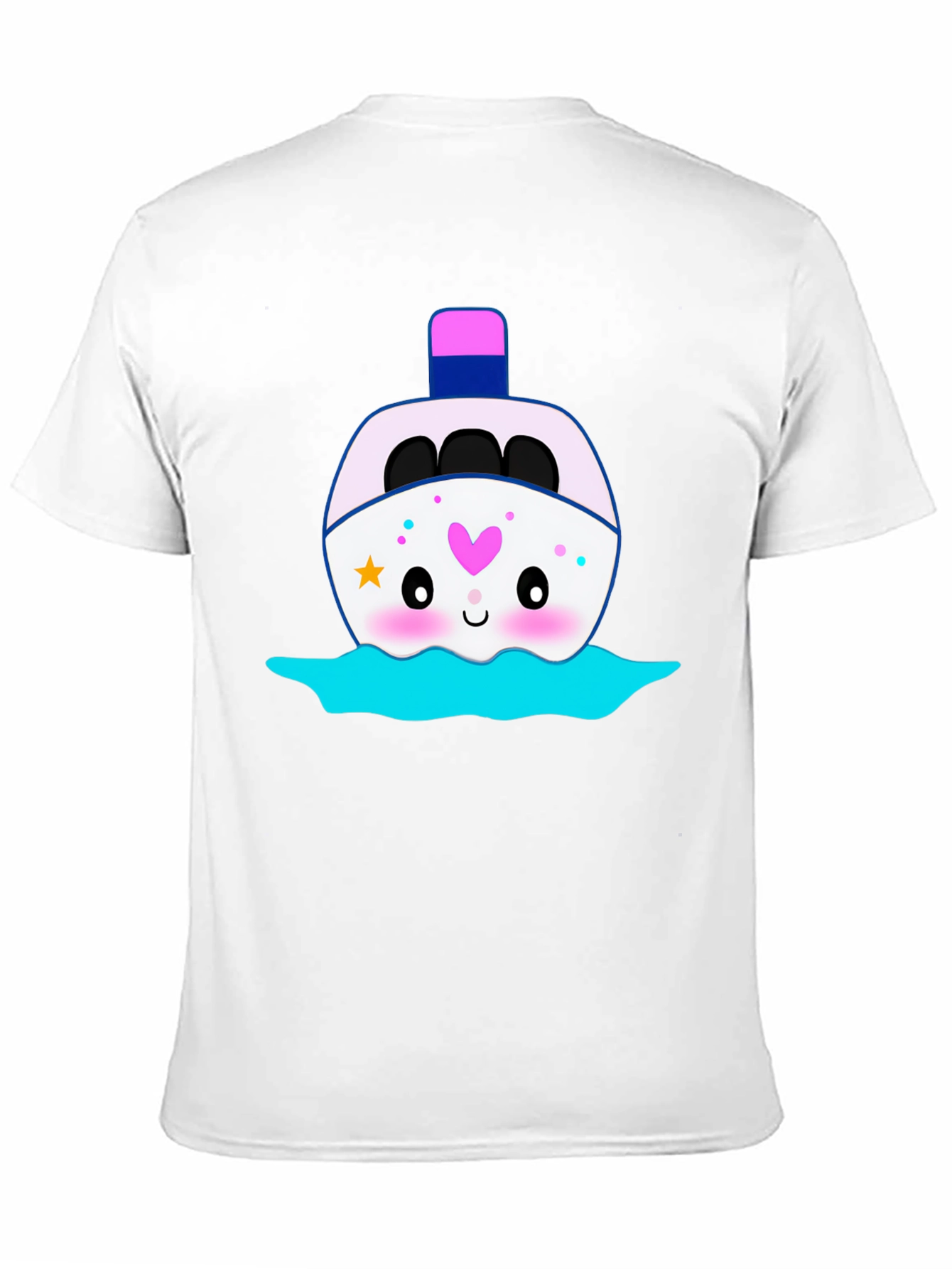 Kawaii Boat Graphic Tee - Black Unisex T-Shirt