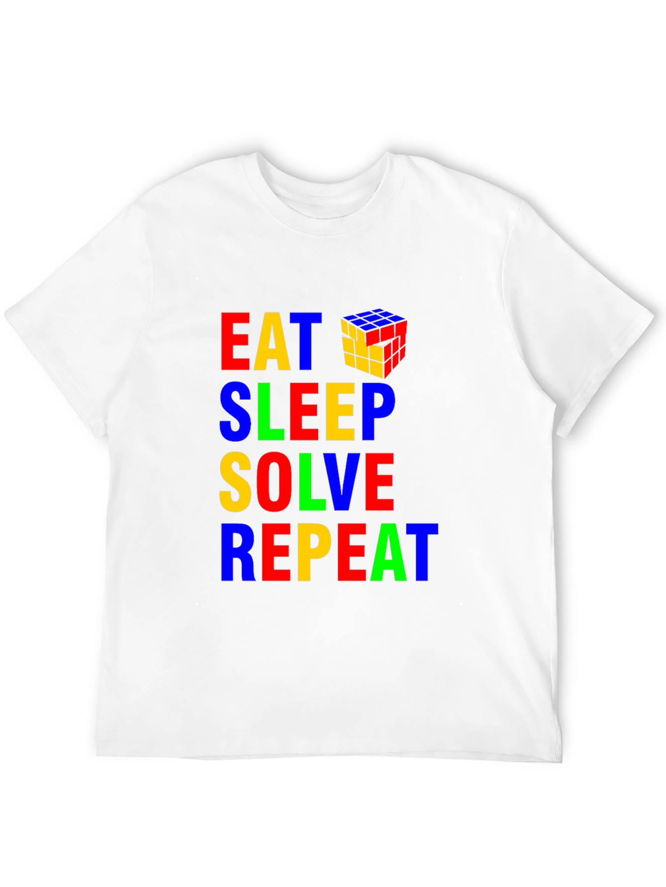 Eat Sleep Solve Repeat Rubiks Cube Graphic Tee