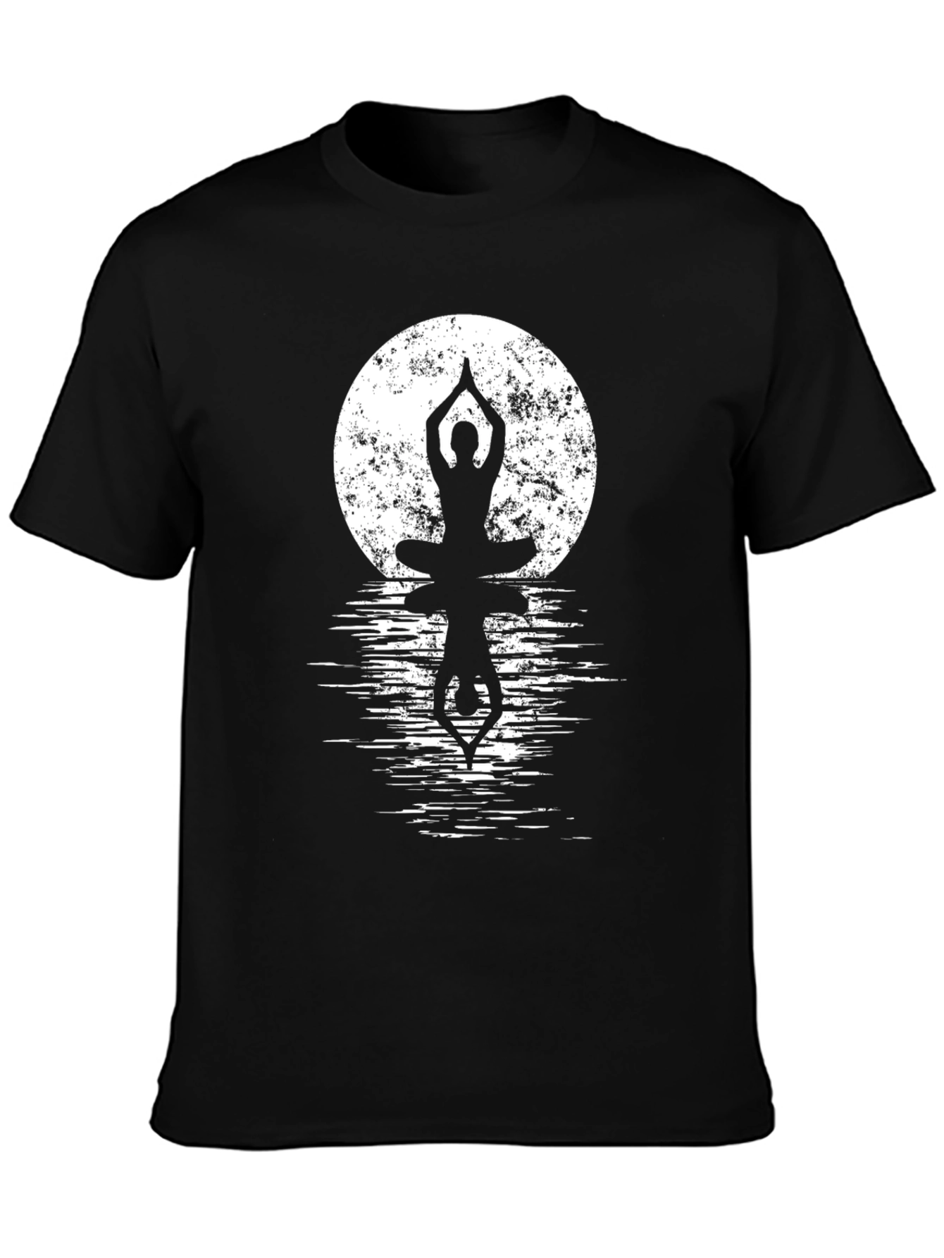 Yoga Moon Silhouette Tee - Meditation Zen Shirt