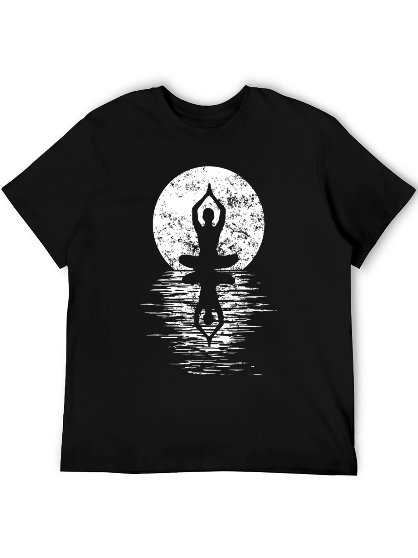 Yoga Moon Silhouette Tee - Meditation Zen Shirt