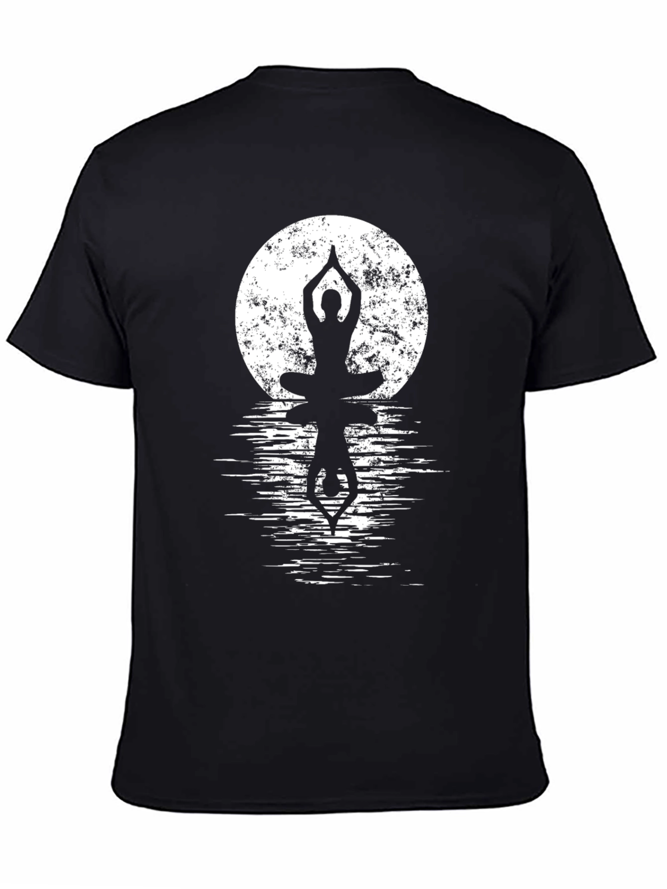Yoga Moon Silhouette Tee - Meditation Zen Shirt