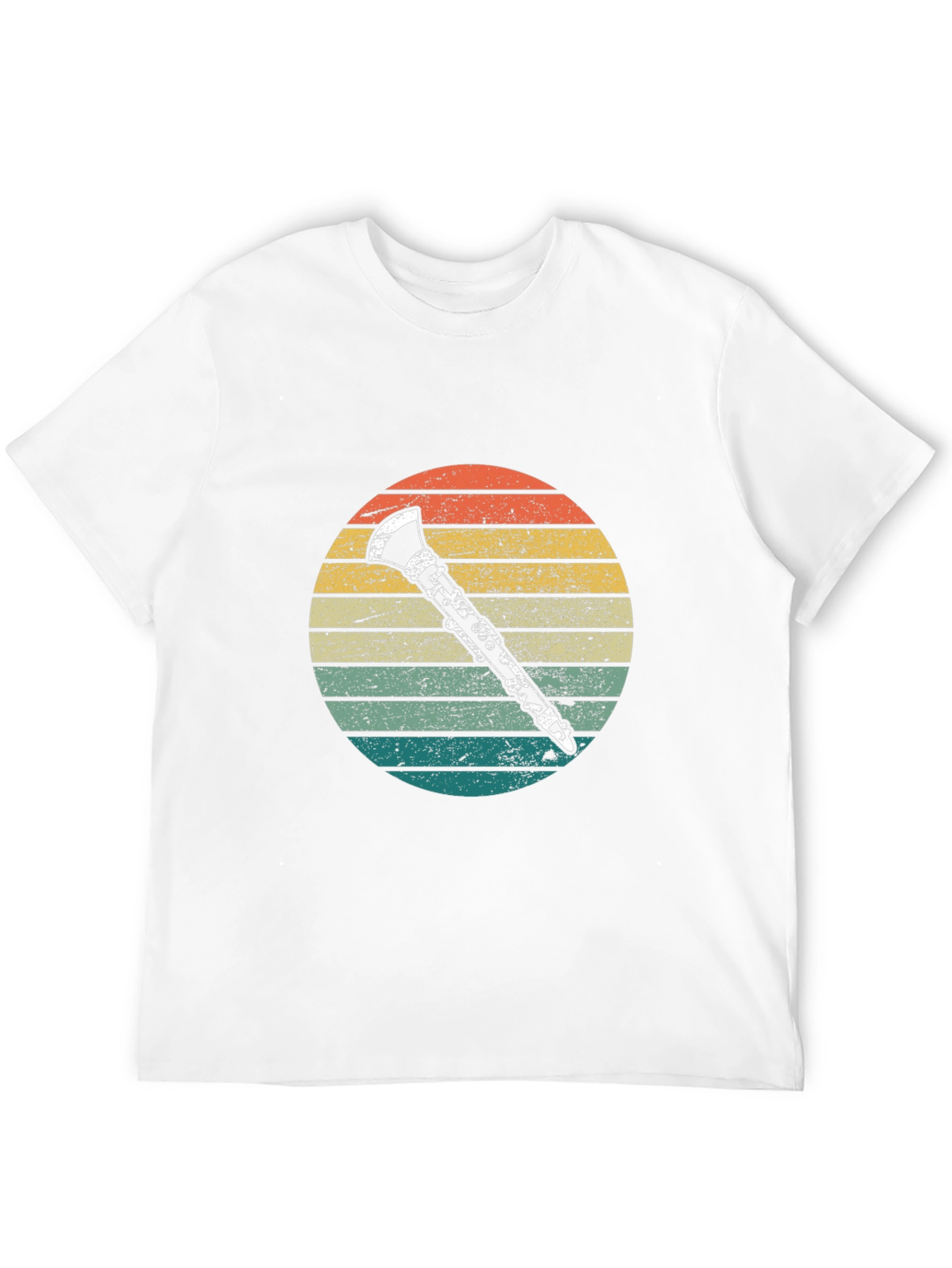 Retro Clarinet Sunset T-Shirt - Music Lover Tee