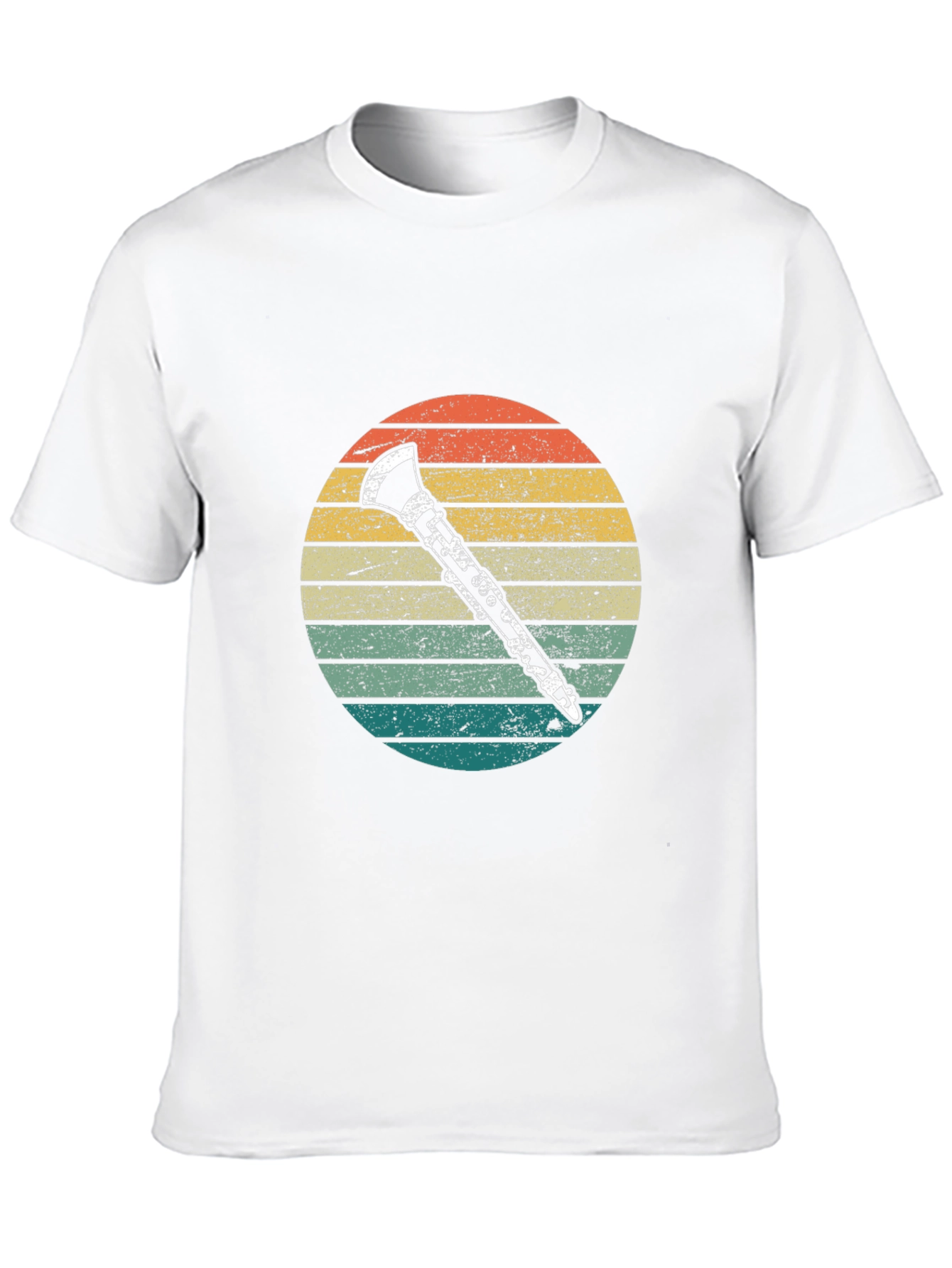 Retro Clarinet Sunset T-Shirt - Music Lover Tee