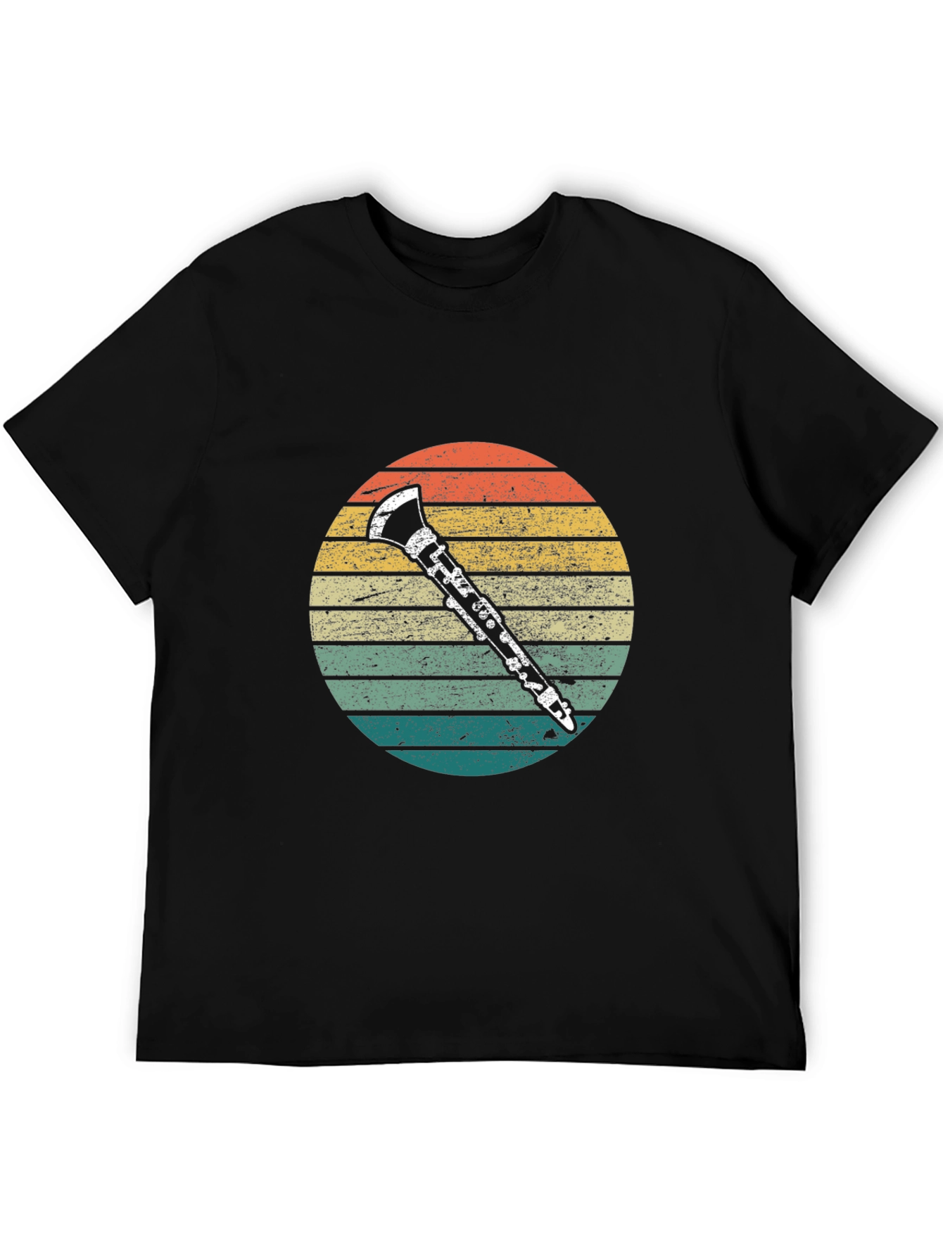 Retro Clarinet Sunset T-Shirt - Music Lover Tee