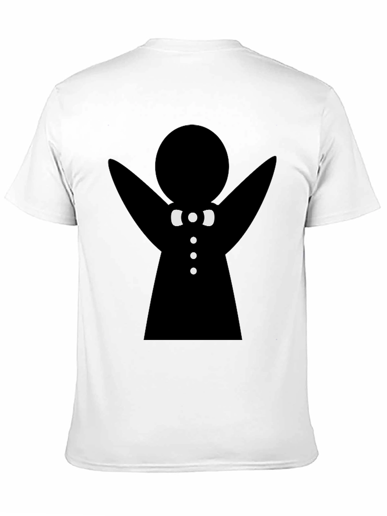Gingerbread Man Graphic Tee - Black Cotton T-Shirt