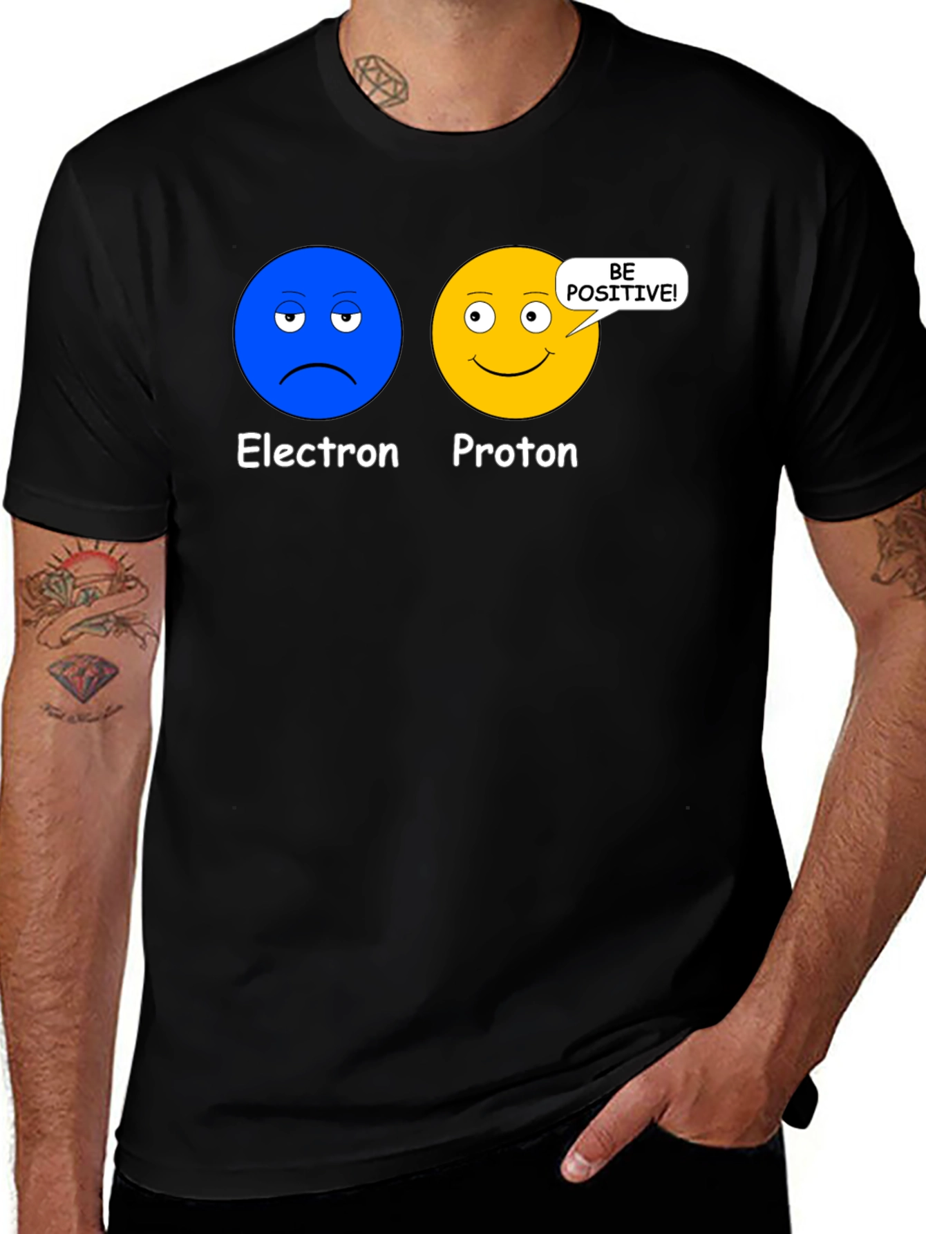 Electron Proton Be Positive Science T-Shirt