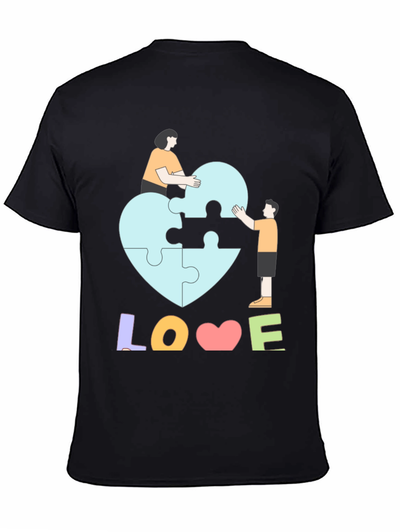Autism Awareness Puzzle Piece Heart Love T-Shirt
