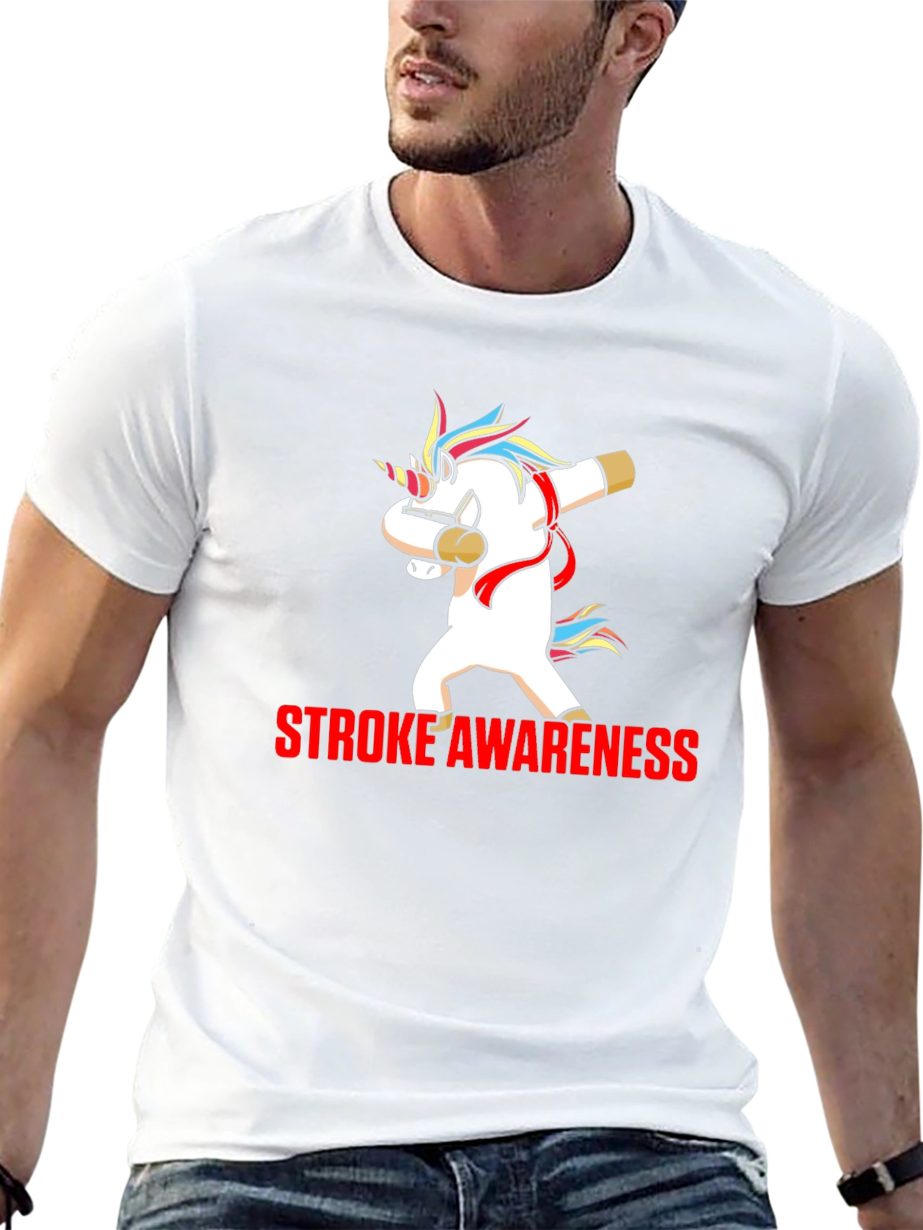 Stroke Awareness Unicorn Dab T-Shirt