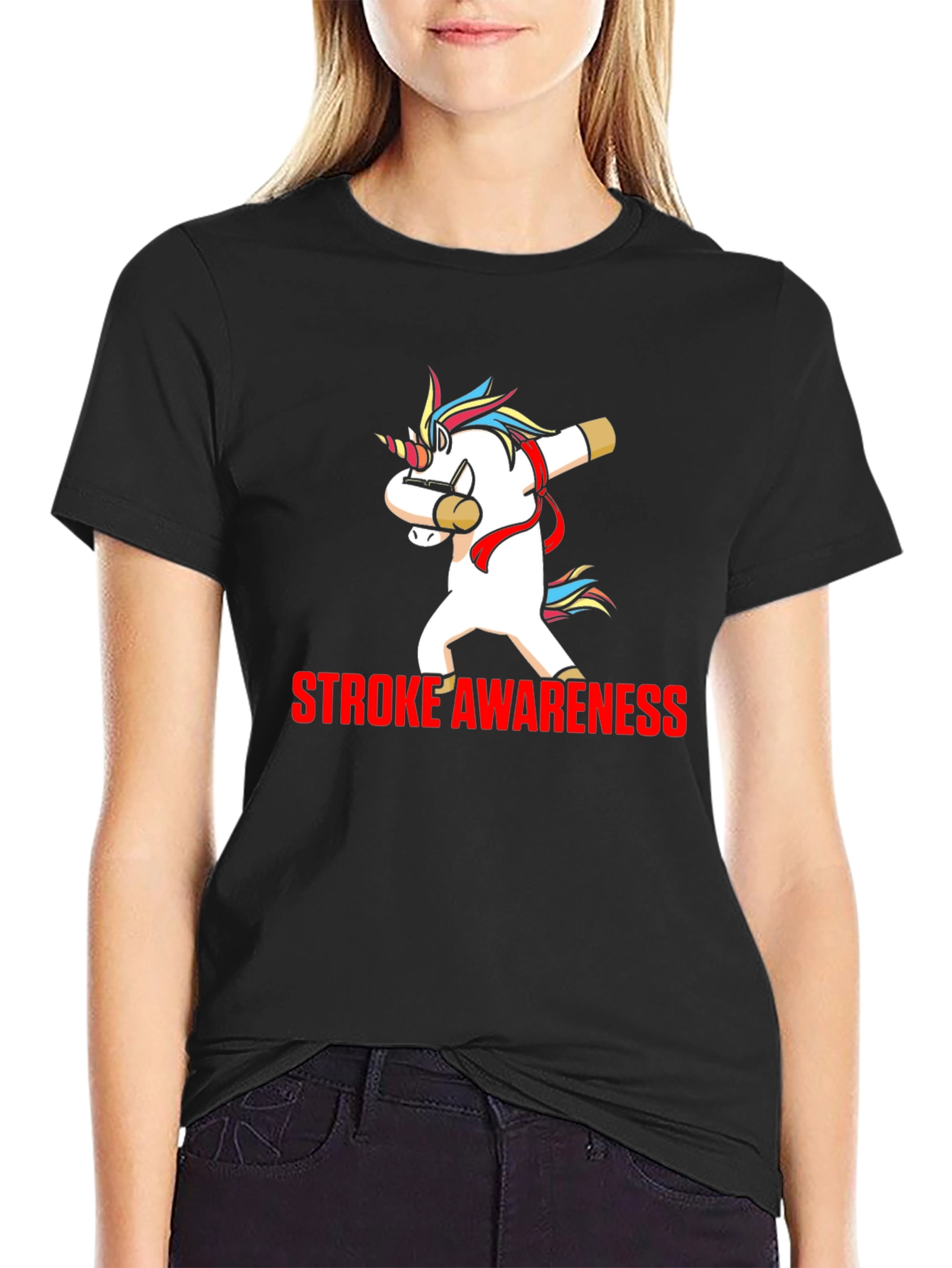 Stroke Awareness Unicorn Dab T-Shirt
