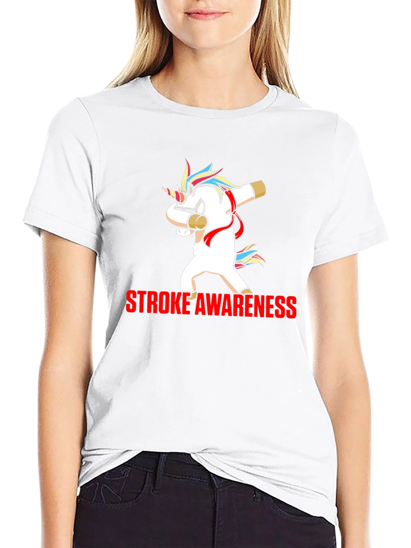 Stroke Awareness Unicorn Dab T-Shirt