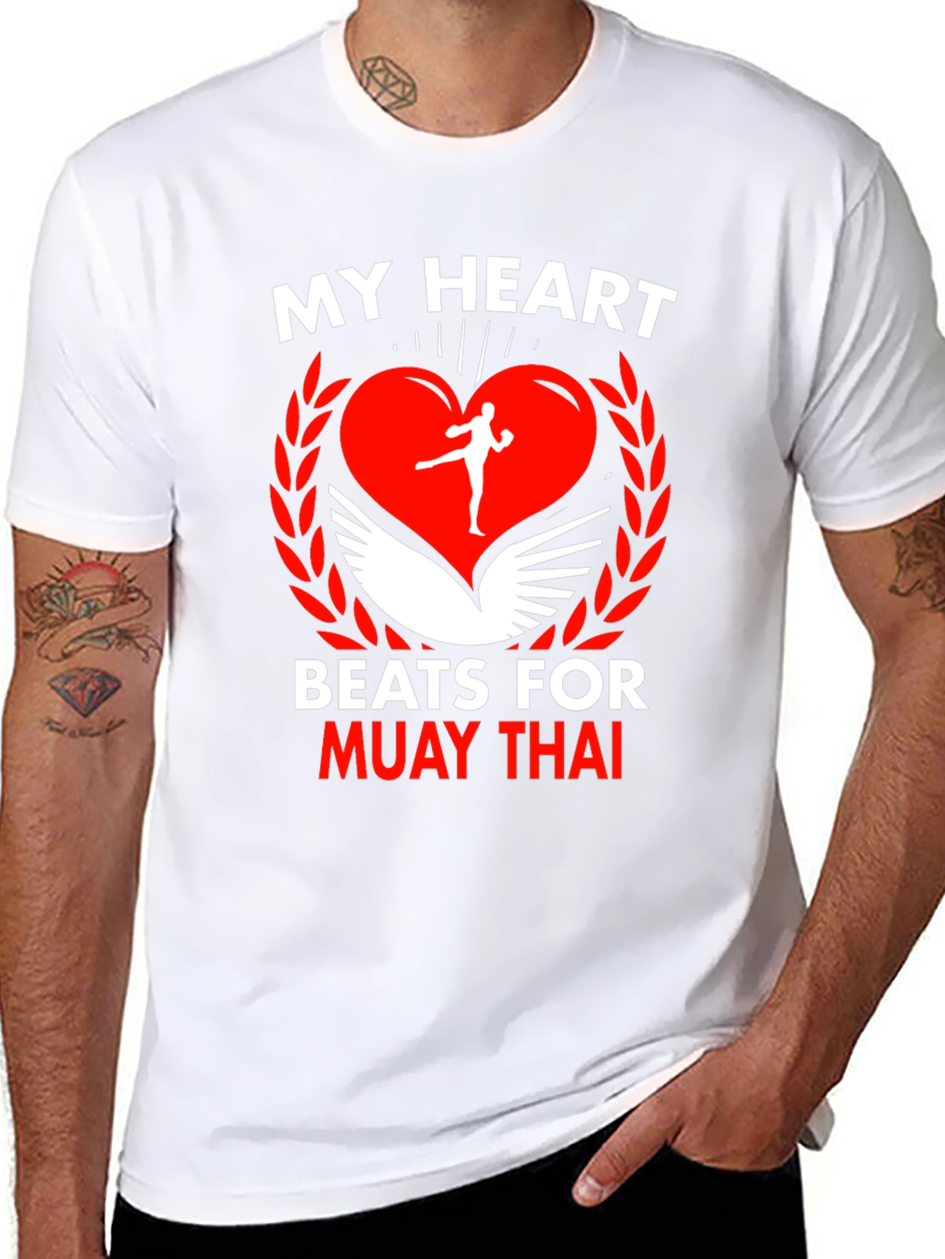 Muay Thai Heart T-Shirt: Fighters Passion Apparel