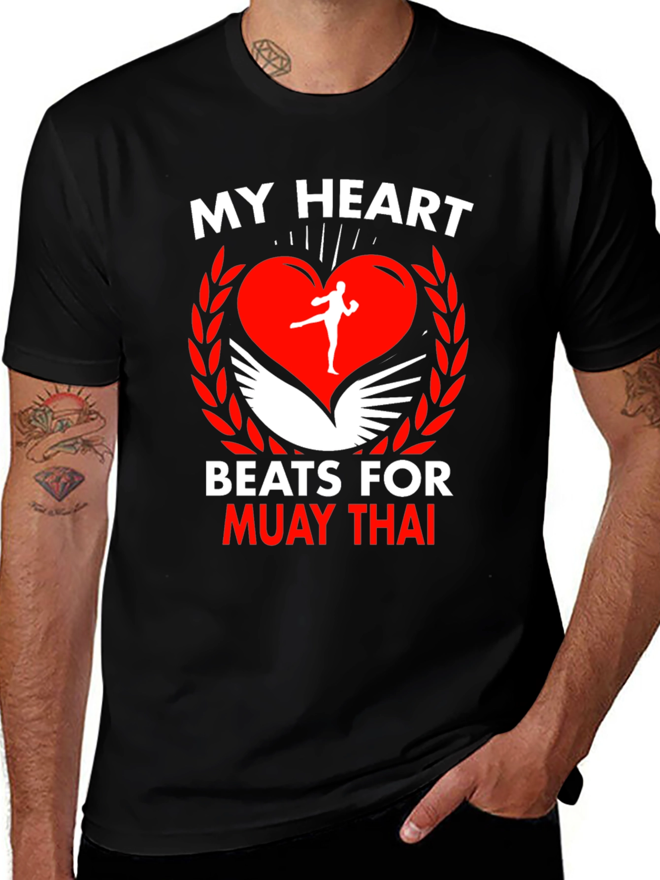 Muay Thai Heart T-Shirt: Fighters Passion Apparel