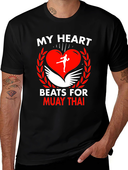 Muay Thai Heart T-Shirt: Fighters Passion Apparel