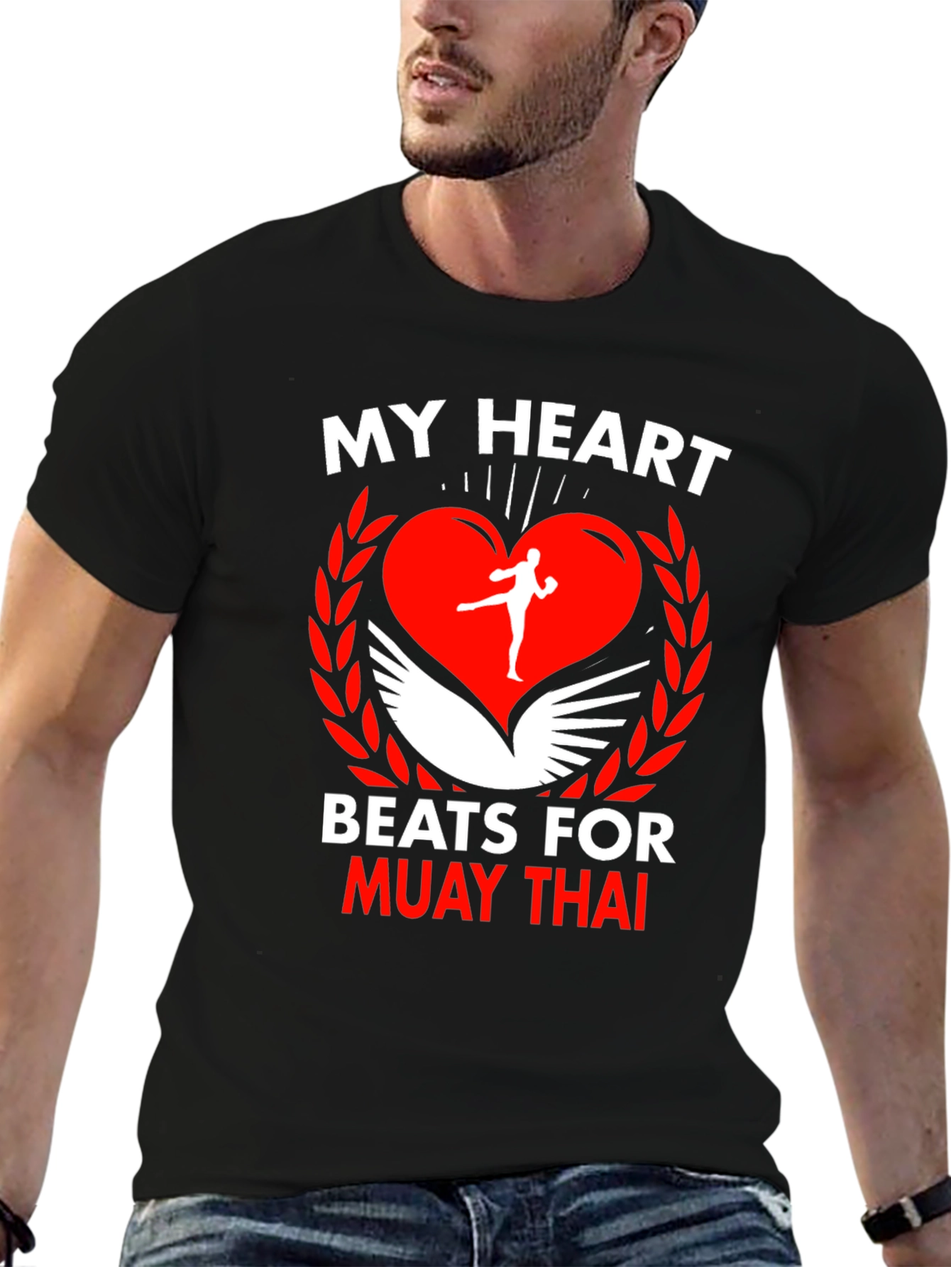 Muay Thai Heart T-Shirt: Fighters Passion Apparel