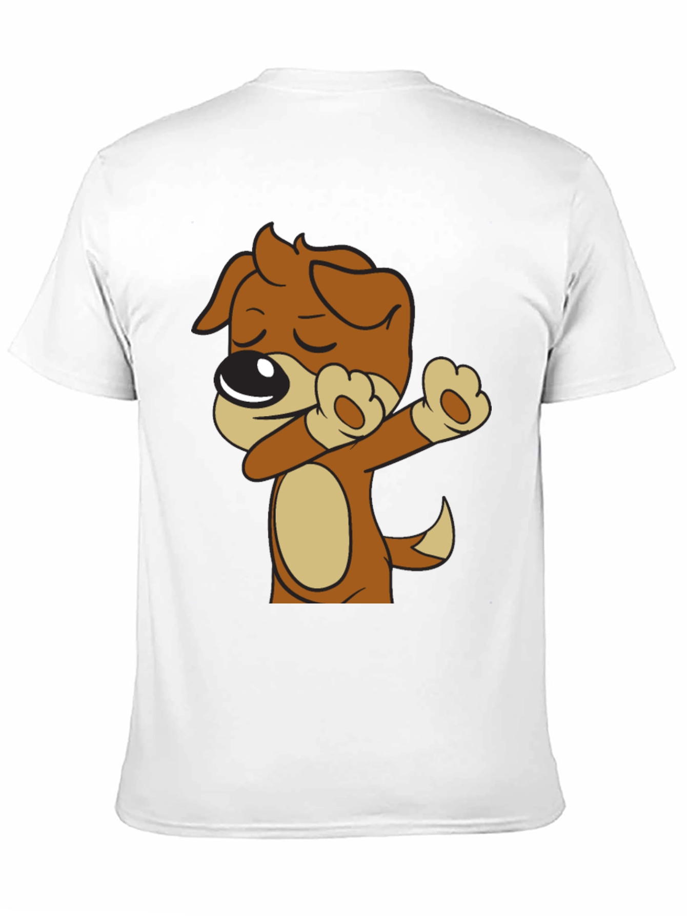 Dog Dabbing Black T-Shirt - Cartoon Animal Graphic Tee