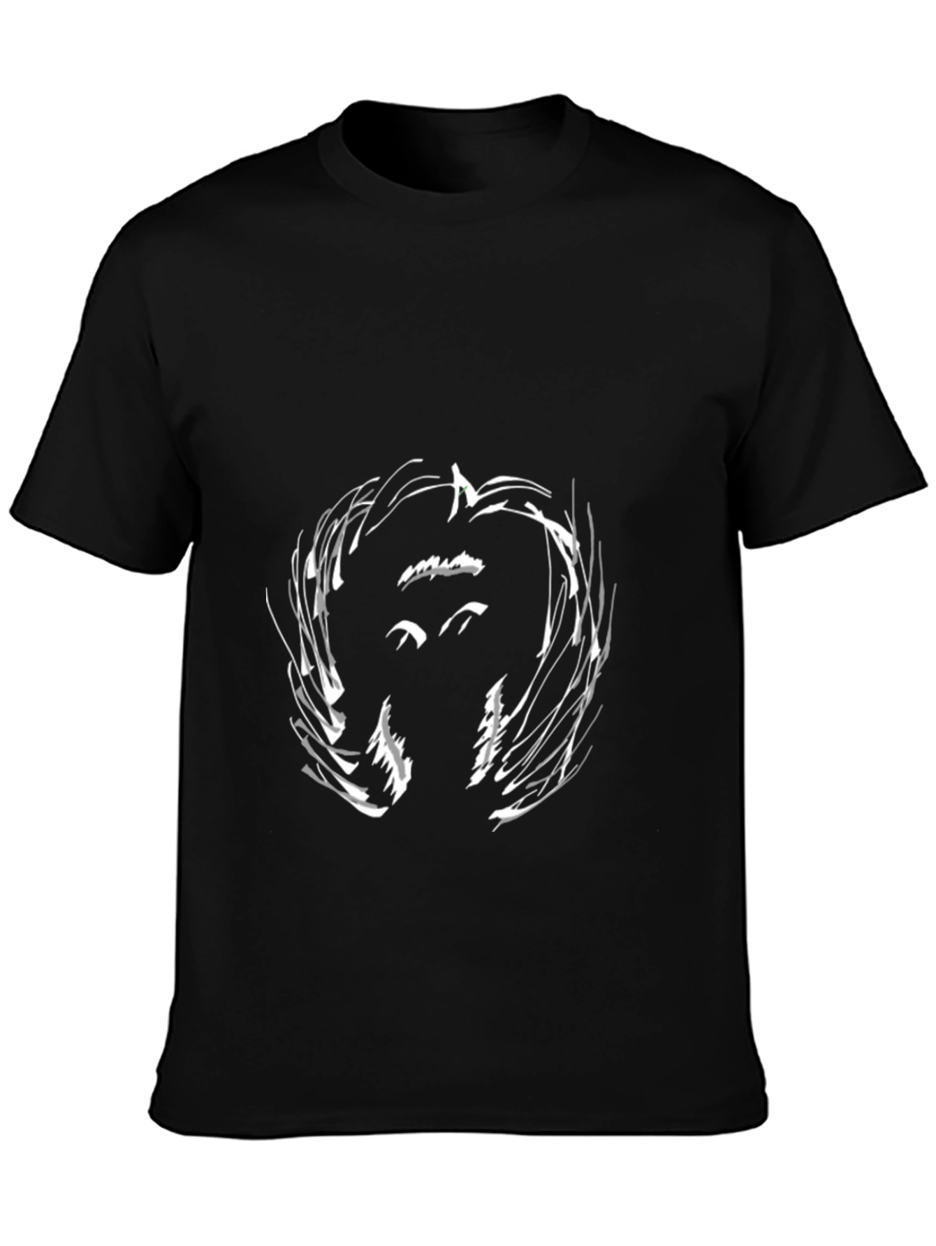 Abstract Face Black T-Shirt