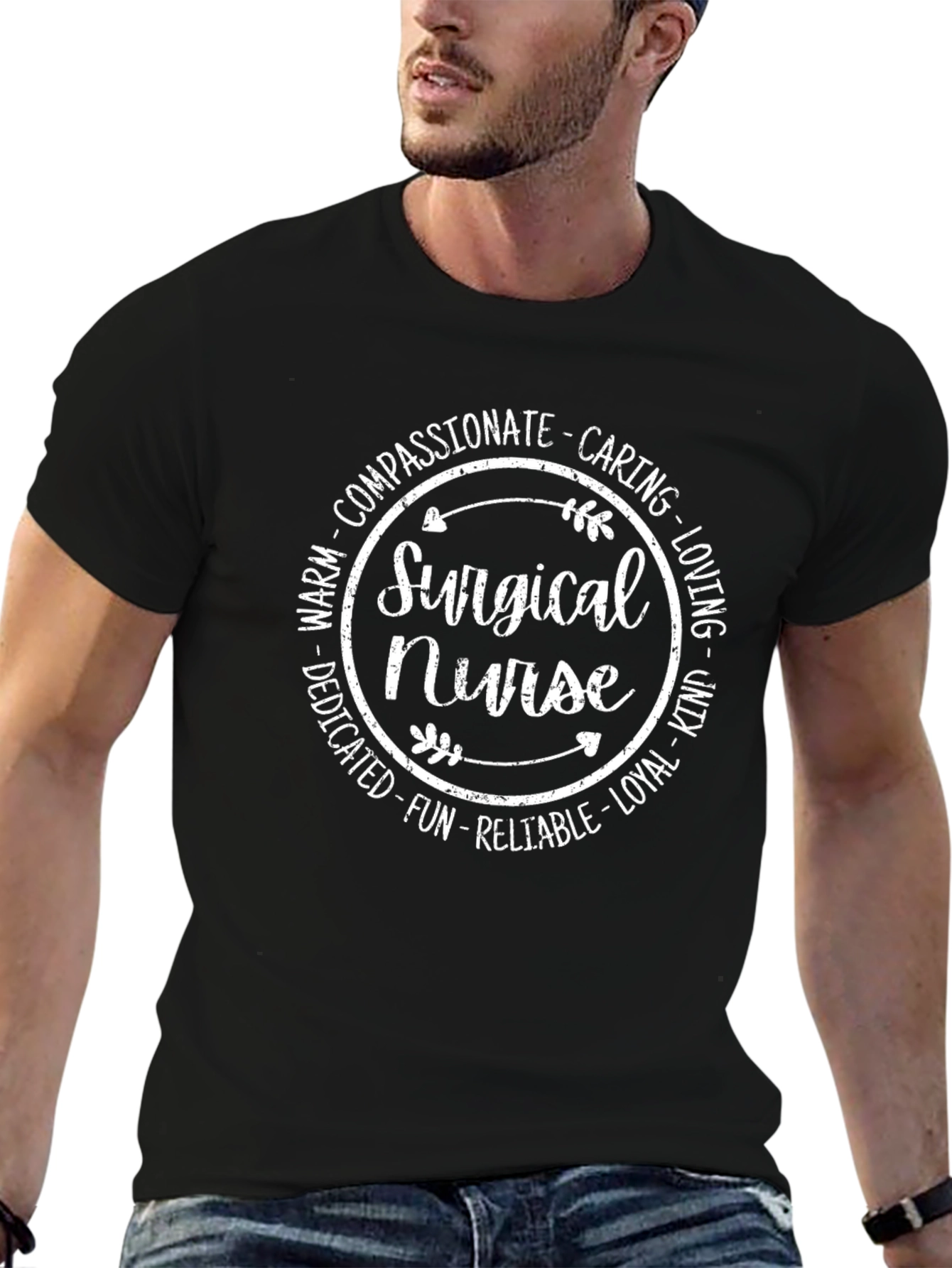 Surgical Nurse T-Shirt - Compassionate Caring Graphic Tee