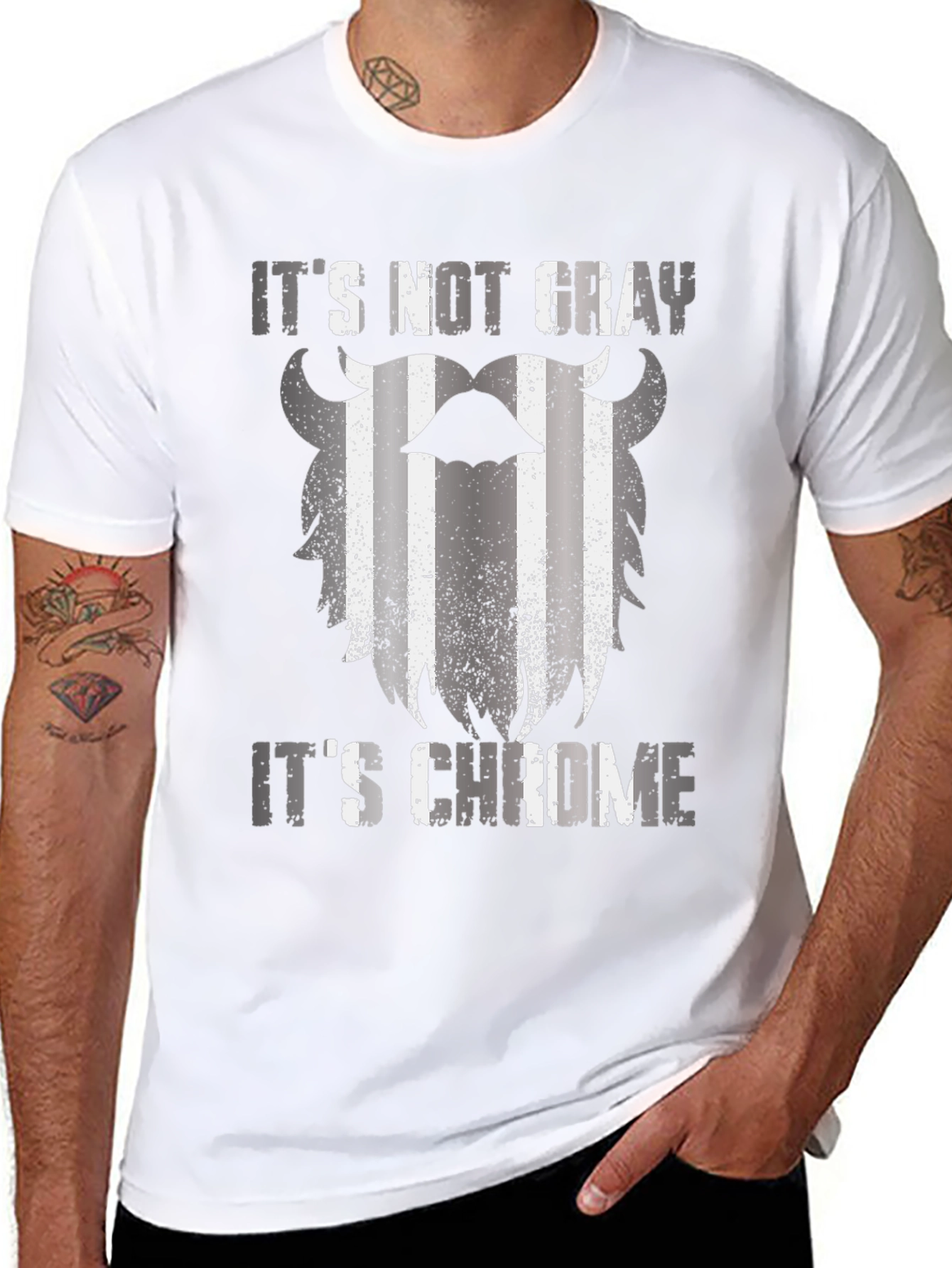 Its Not Gray Its Chrome Graphic T-Shirt