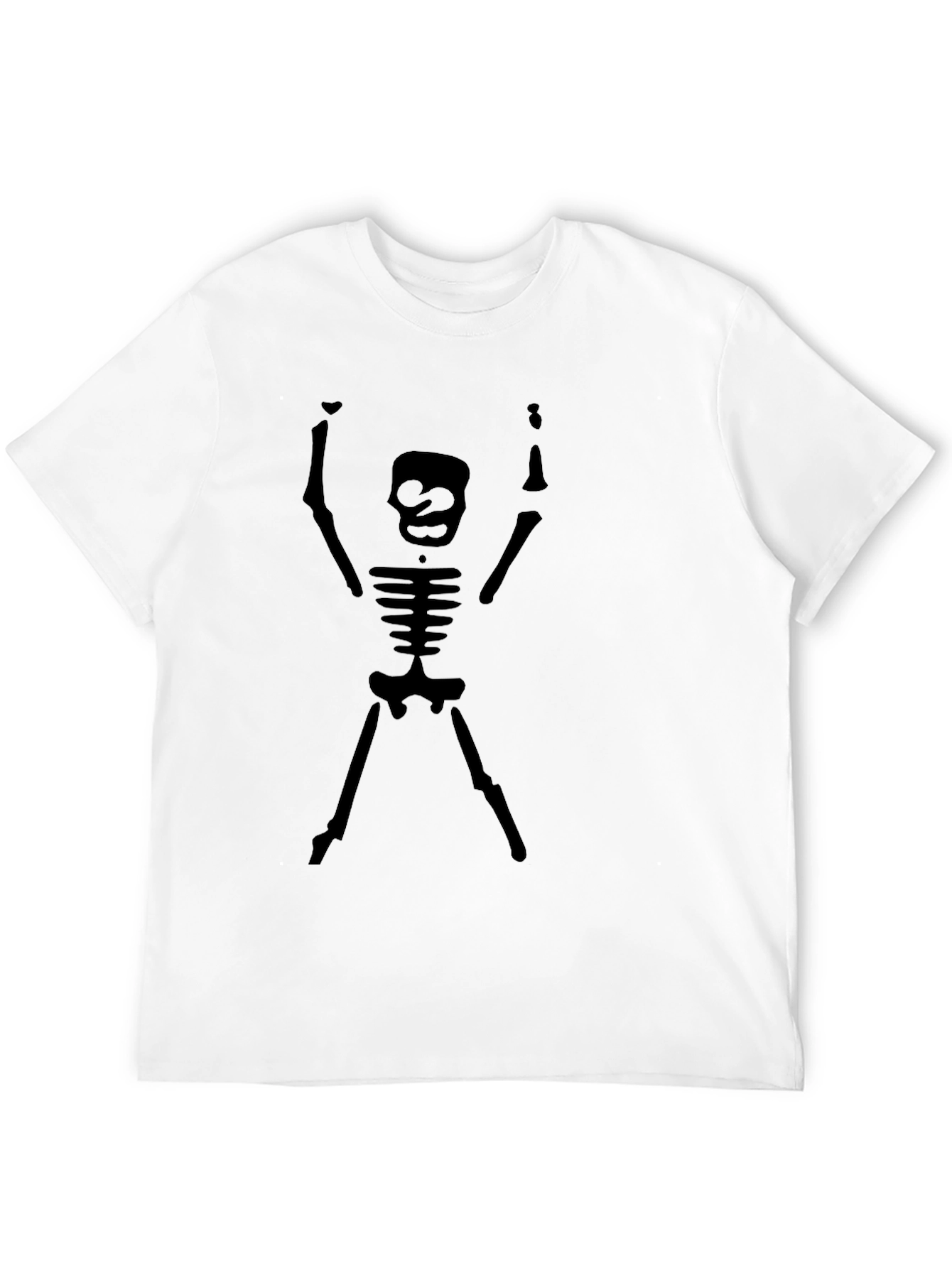 Skeleton Graphic Tee - Black Cotton Comfort
