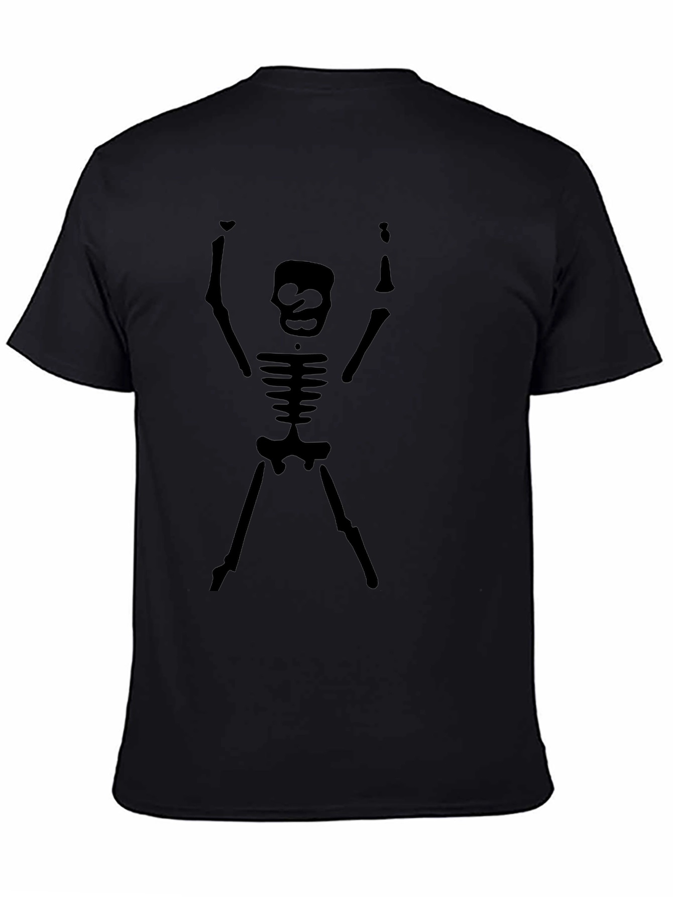 Skeleton Graphic Tee - Black Cotton Comfort