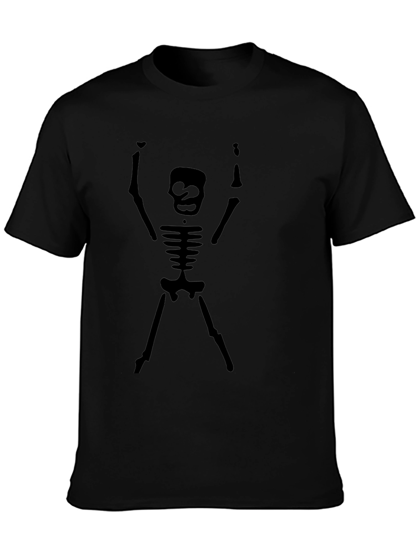 Skeleton Graphic Tee - Black Cotton Comfort