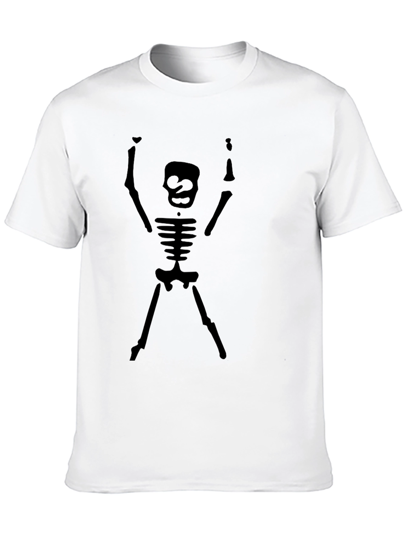 Skeleton Graphic Tee - Black Cotton Comfort