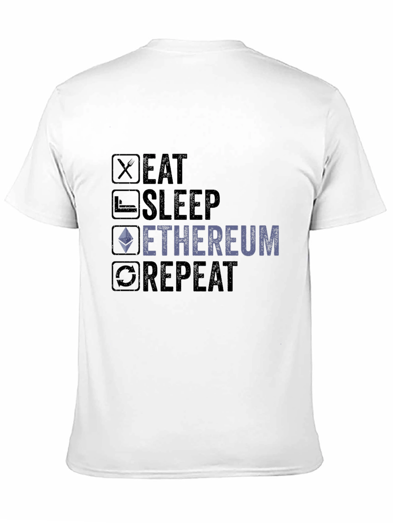 Eat Sleep Ethereum Repeat Graphic Tee