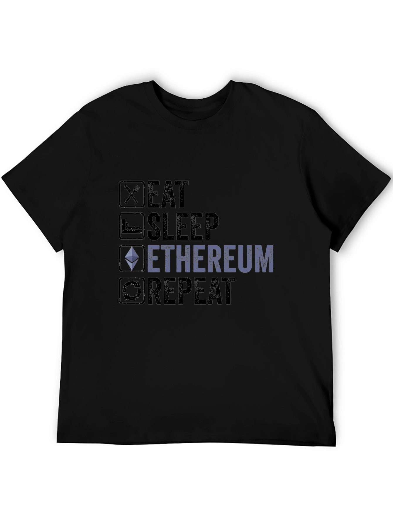 Eat Sleep Ethereum Repeat Graphic Tee