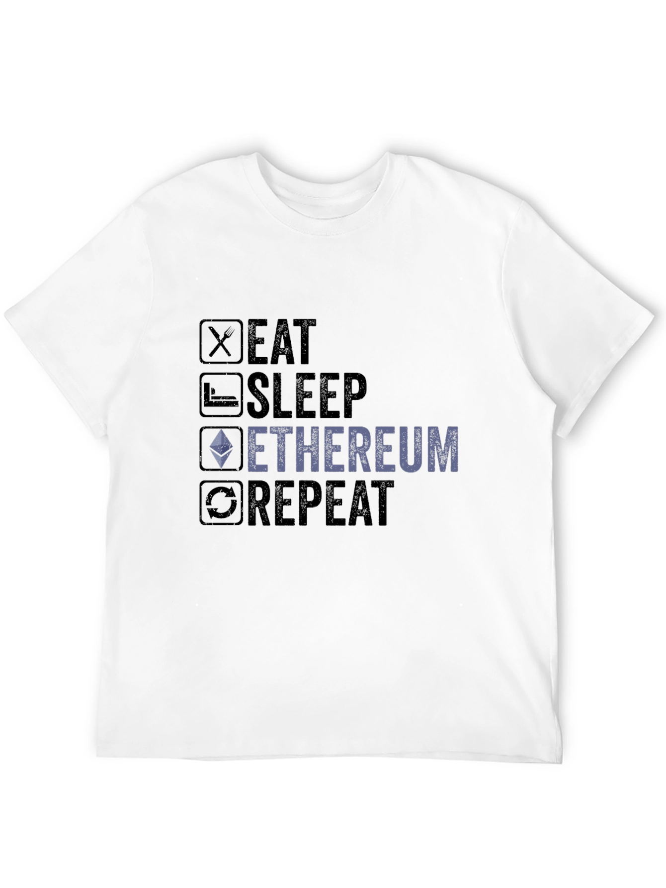 Eat Sleep Ethereum Repeat Graphic Tee