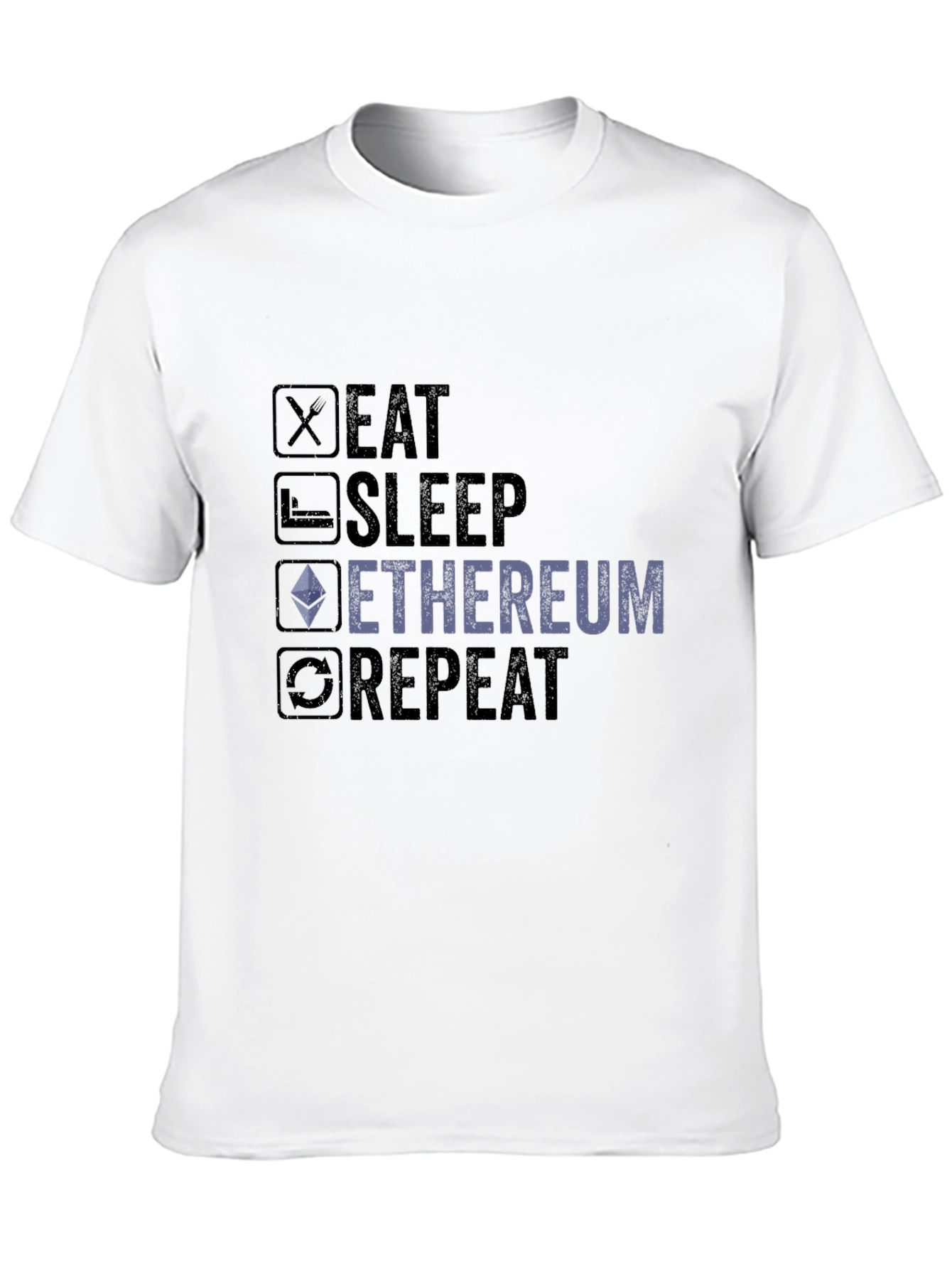 Eat Sleep Ethereum Repeat Graphic Tee
