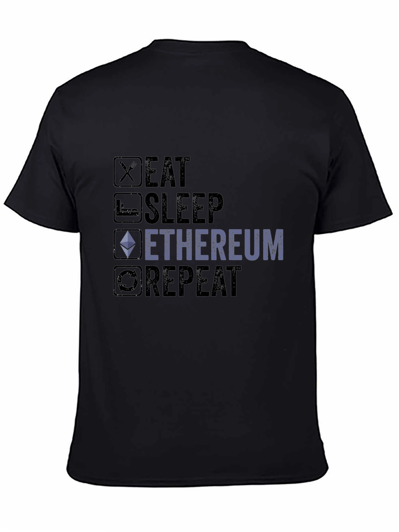 Eat Sleep Ethereum Repeat Graphic Tee