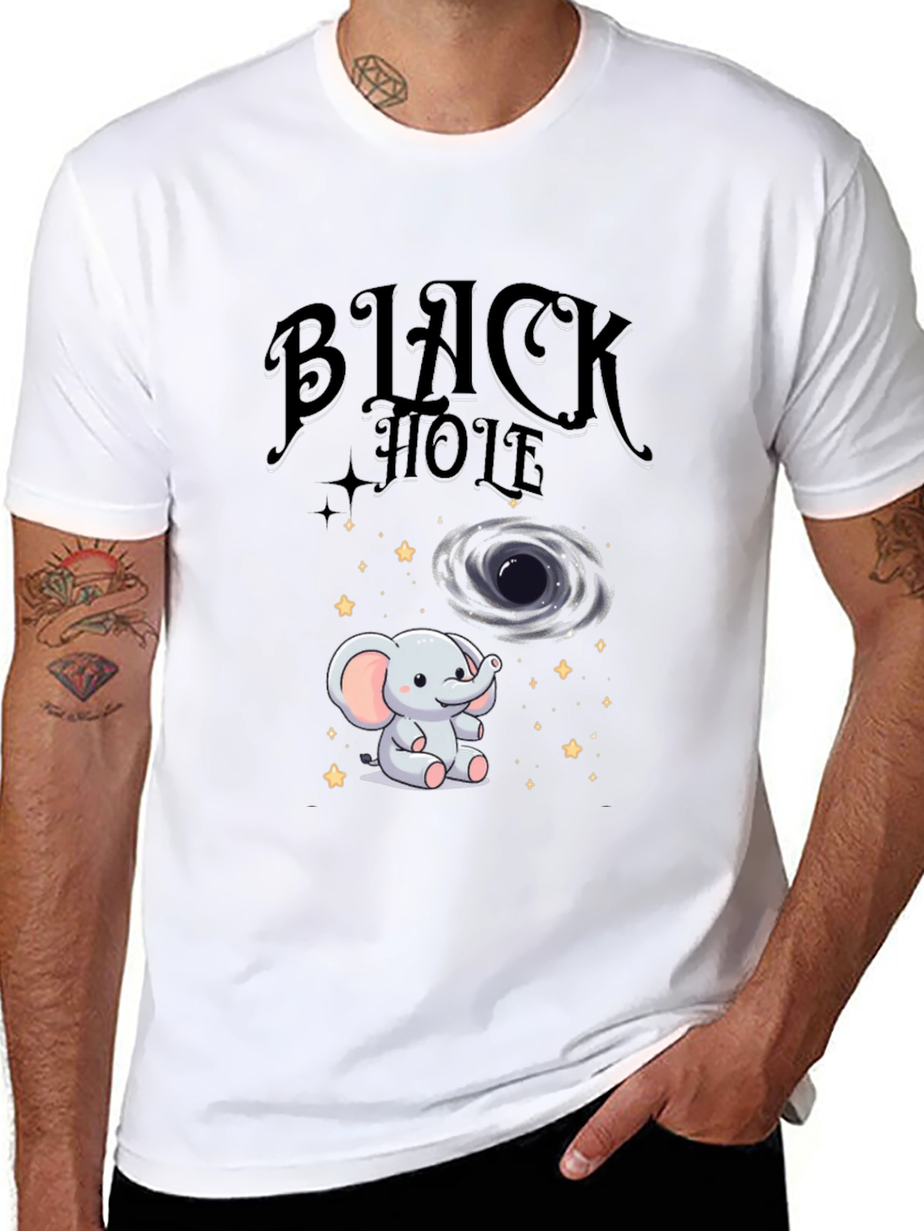 Black Hole Elephant T-Shirt