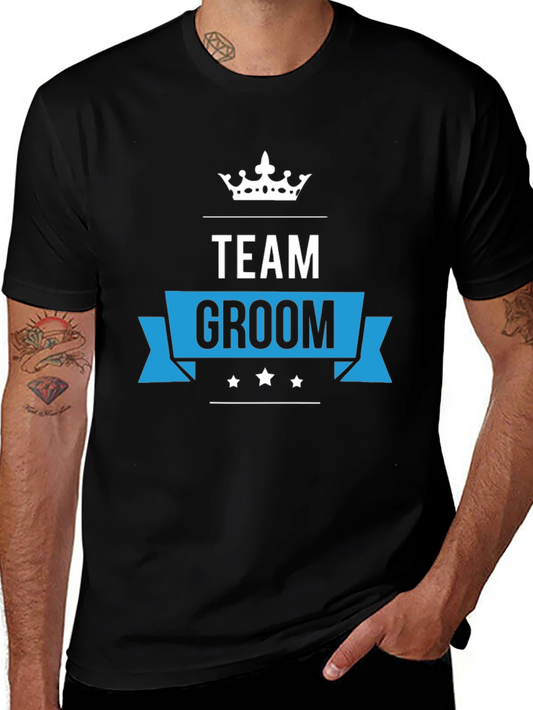 Team Groom Crew Neck T-Shirt - Bachelor Party Apparel