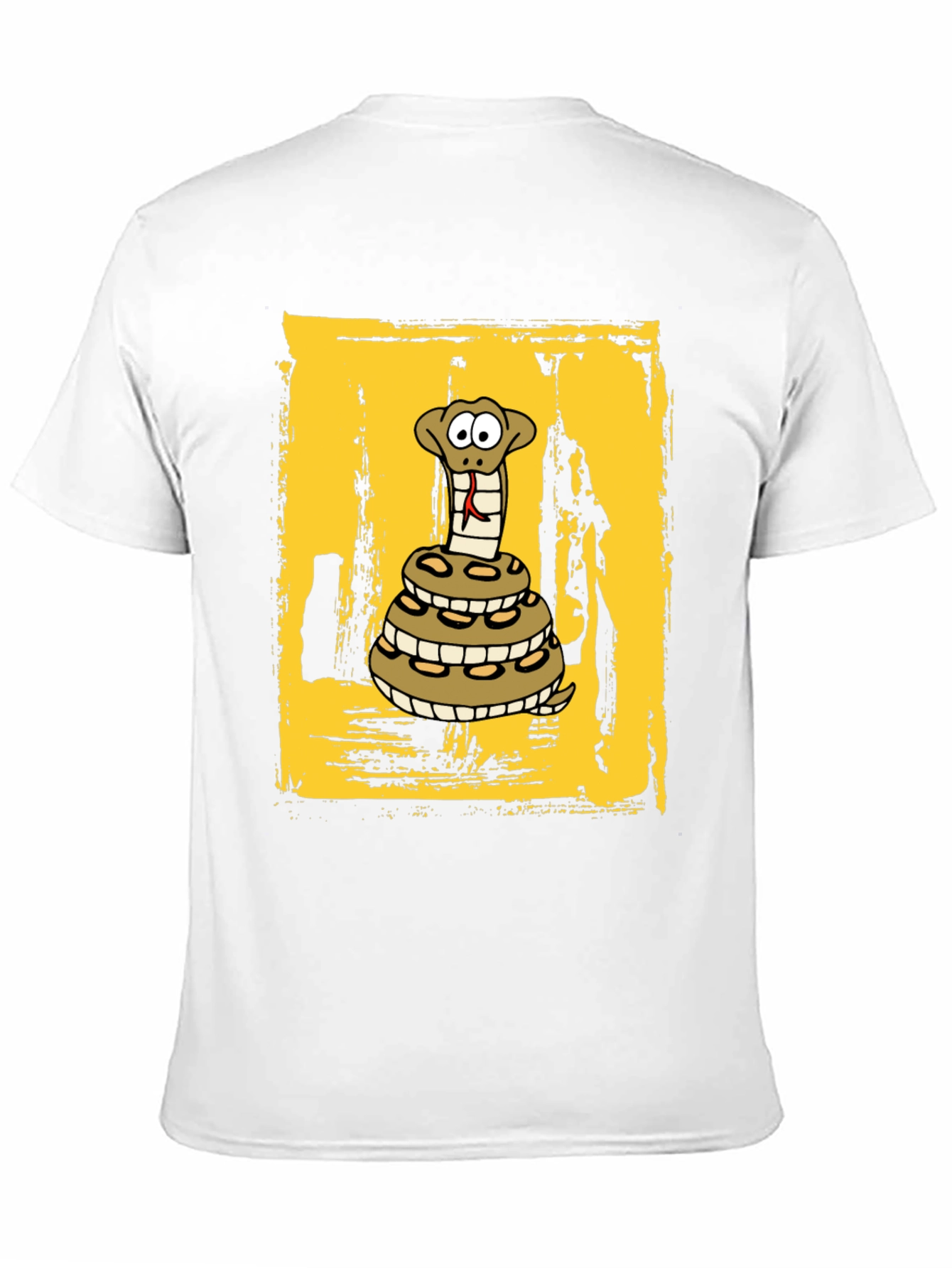 Cartoon Snake T-Shirt - Black Cotton Graphic Tee