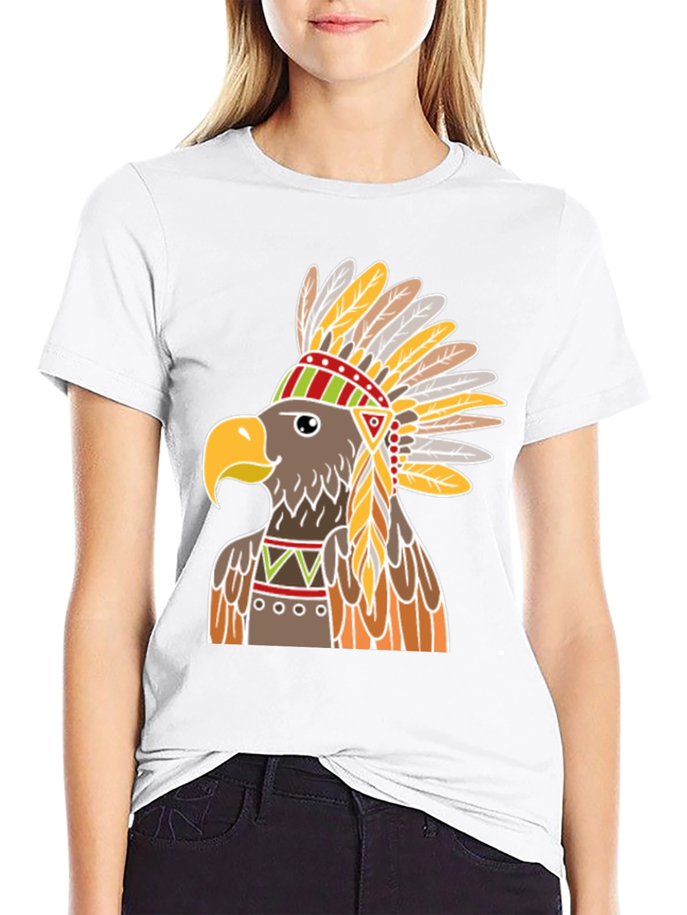 Native American Eagle Headdress T-Shirt