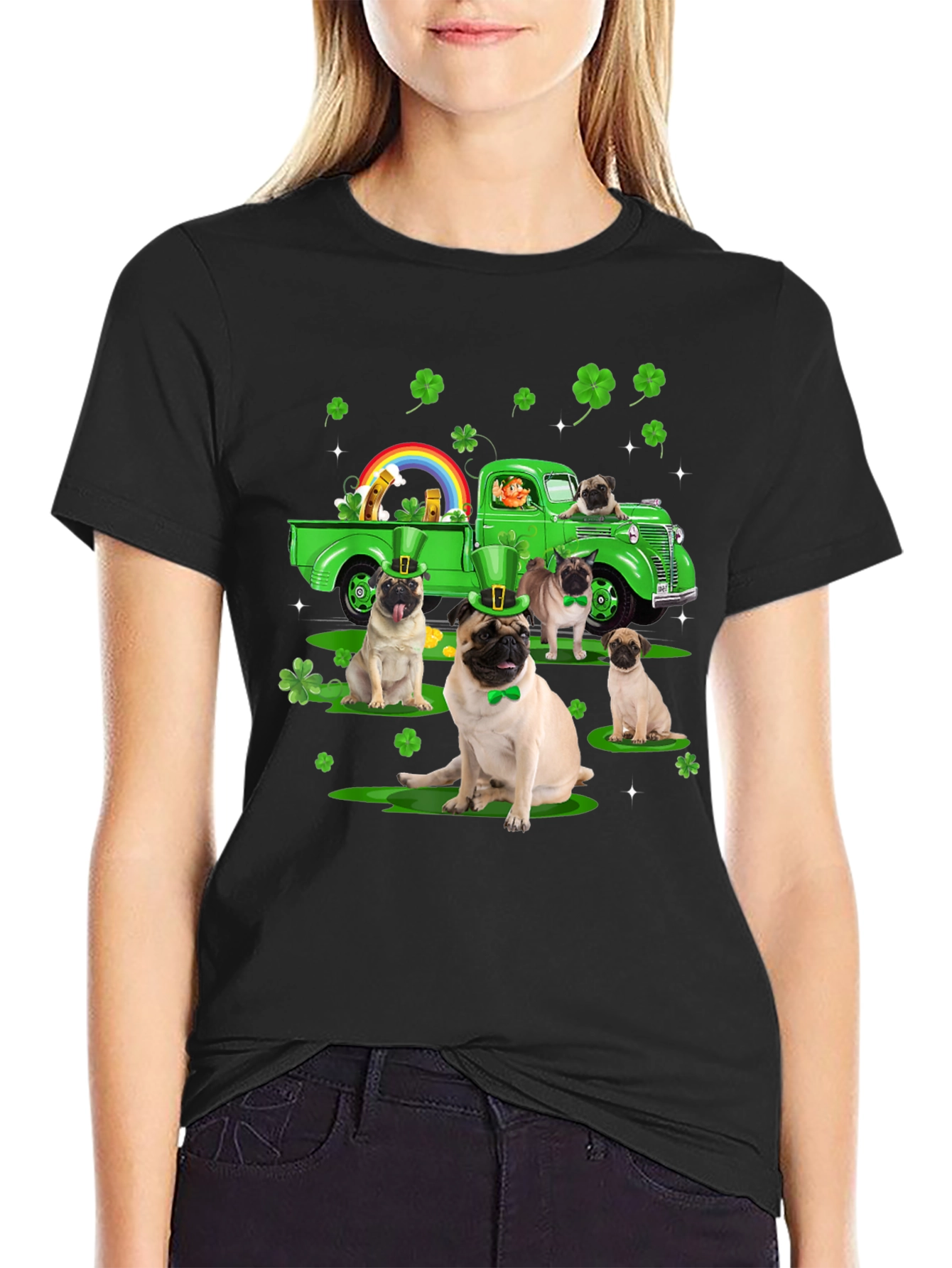 St. Patricks Day Pug Truck Tee