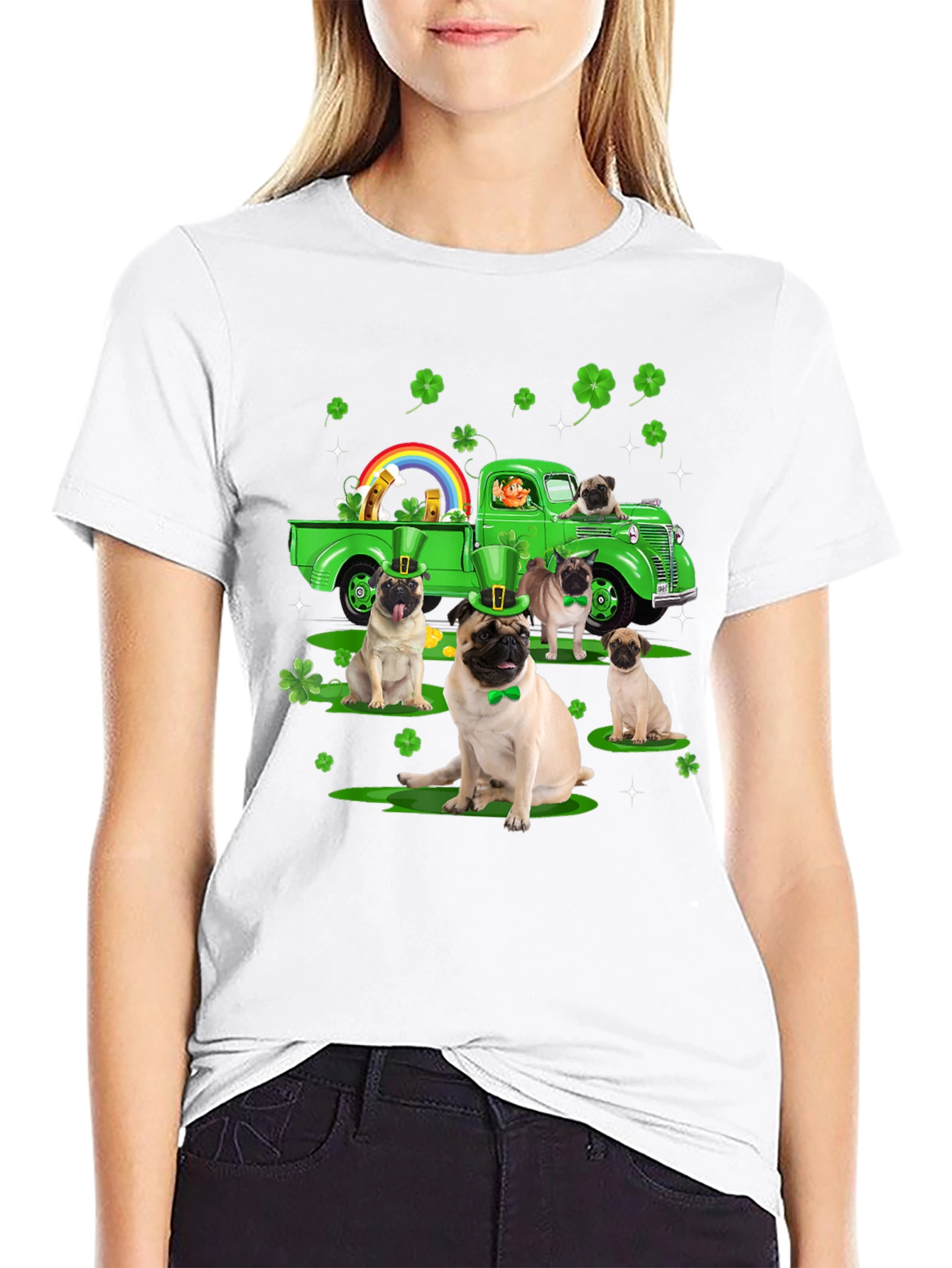 St. Patricks Day Pug Truck Tee