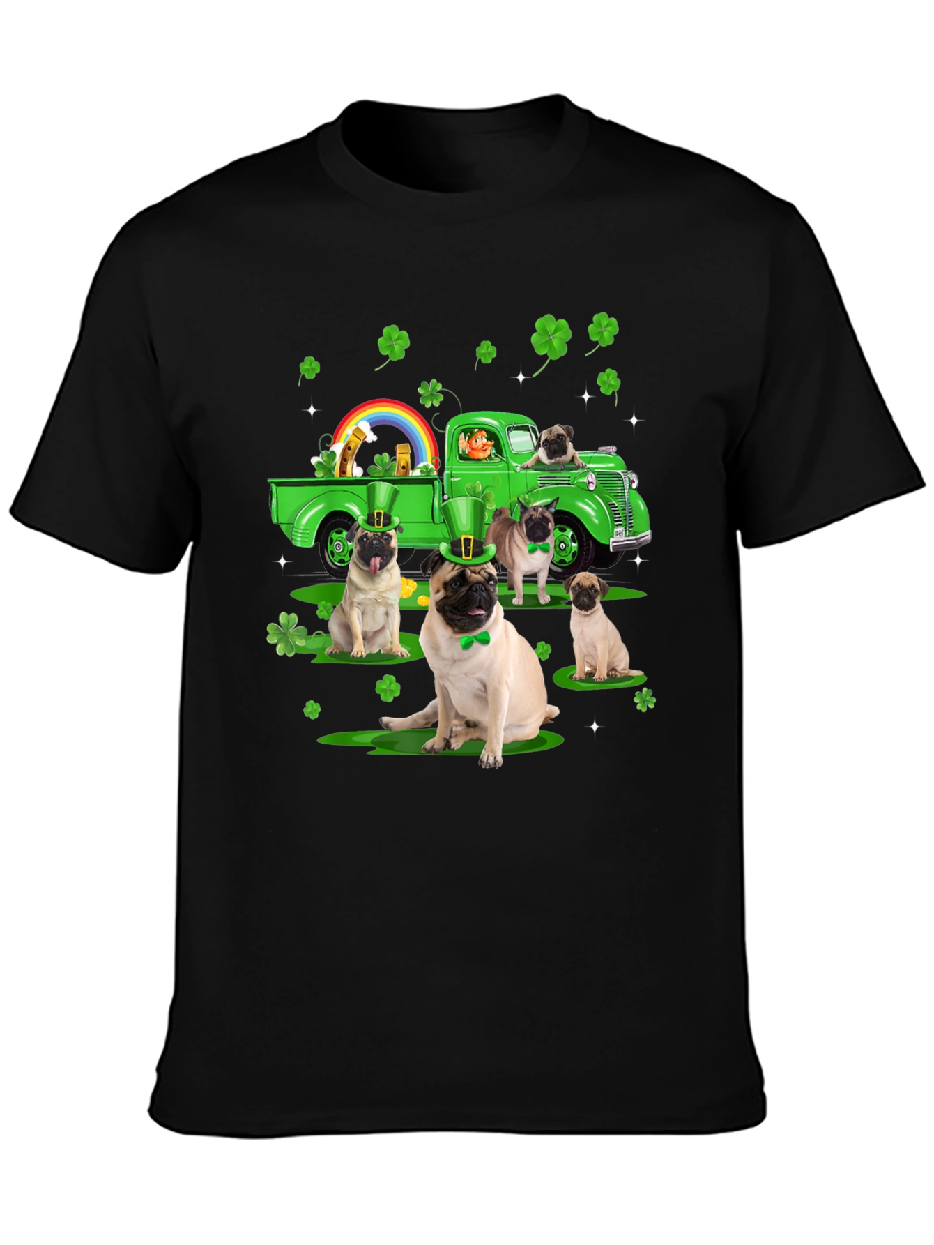 St. Patricks Day Pug Truck Tee