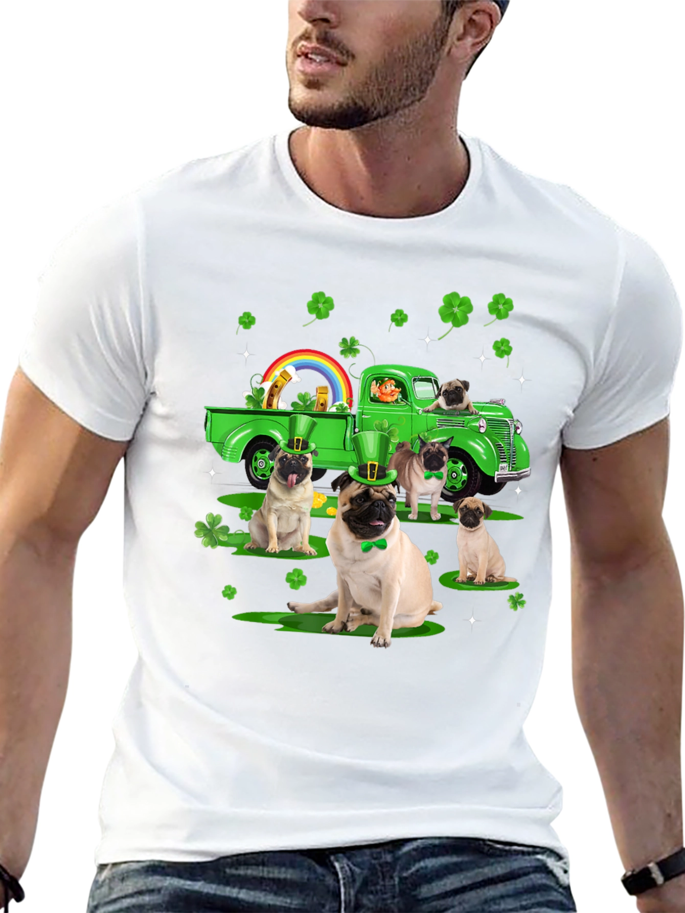 St. Patricks Day Pug Truck Tee