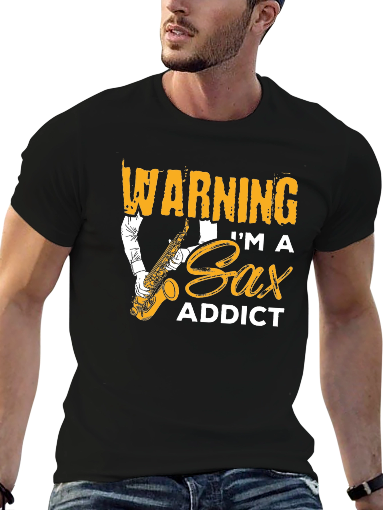 Sax Addict Graphic T-Shirt - Musician Tee