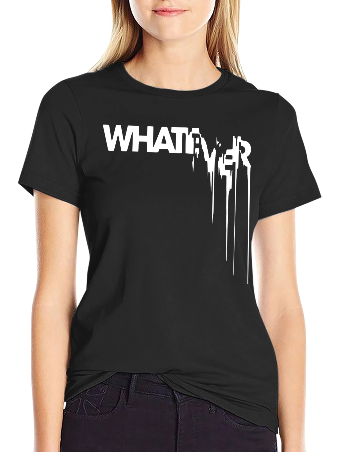Whatever T-Shirt - Mens Black Graphic Tee