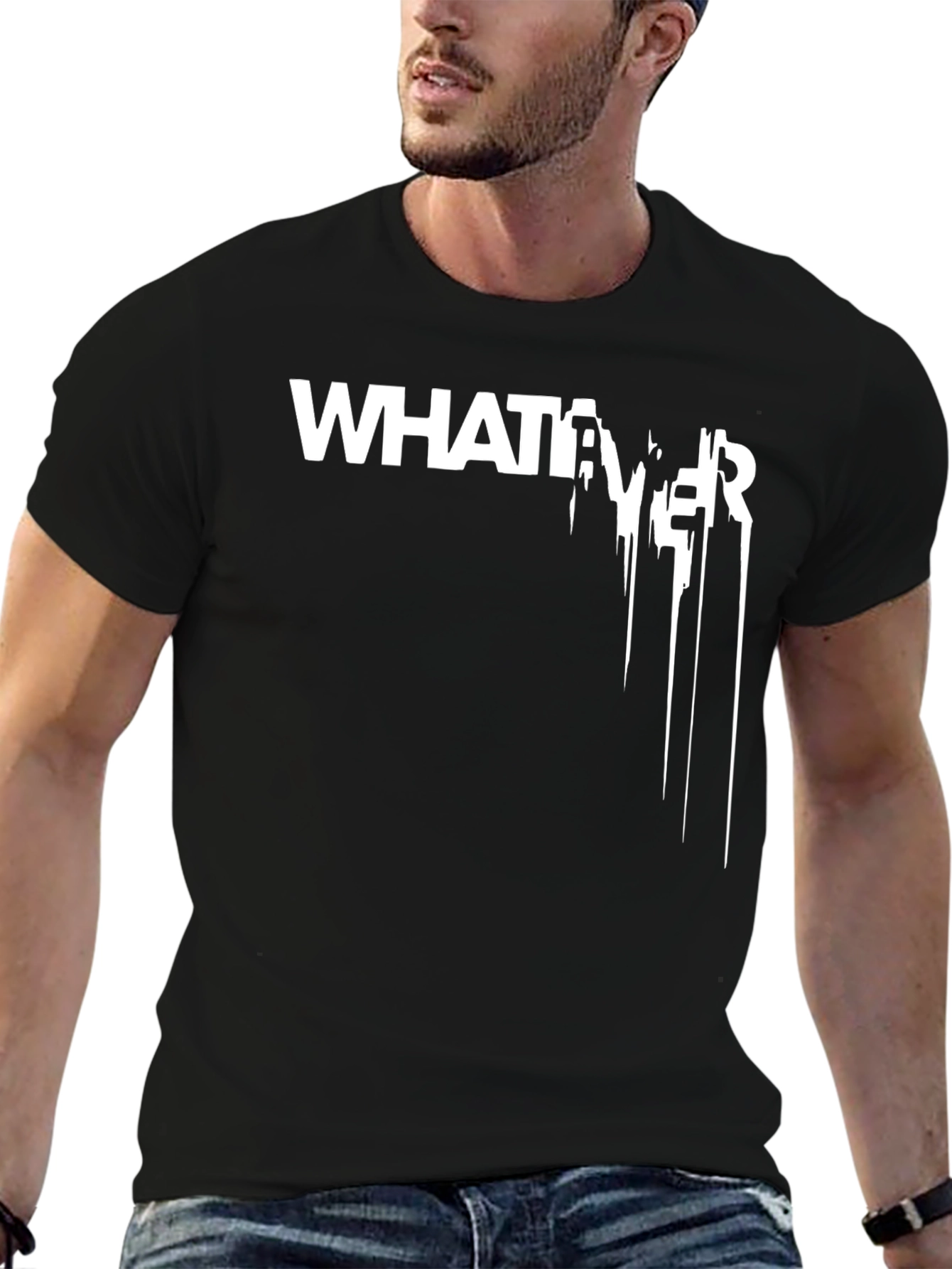 Whatever T-Shirt - Mens Black Graphic Tee