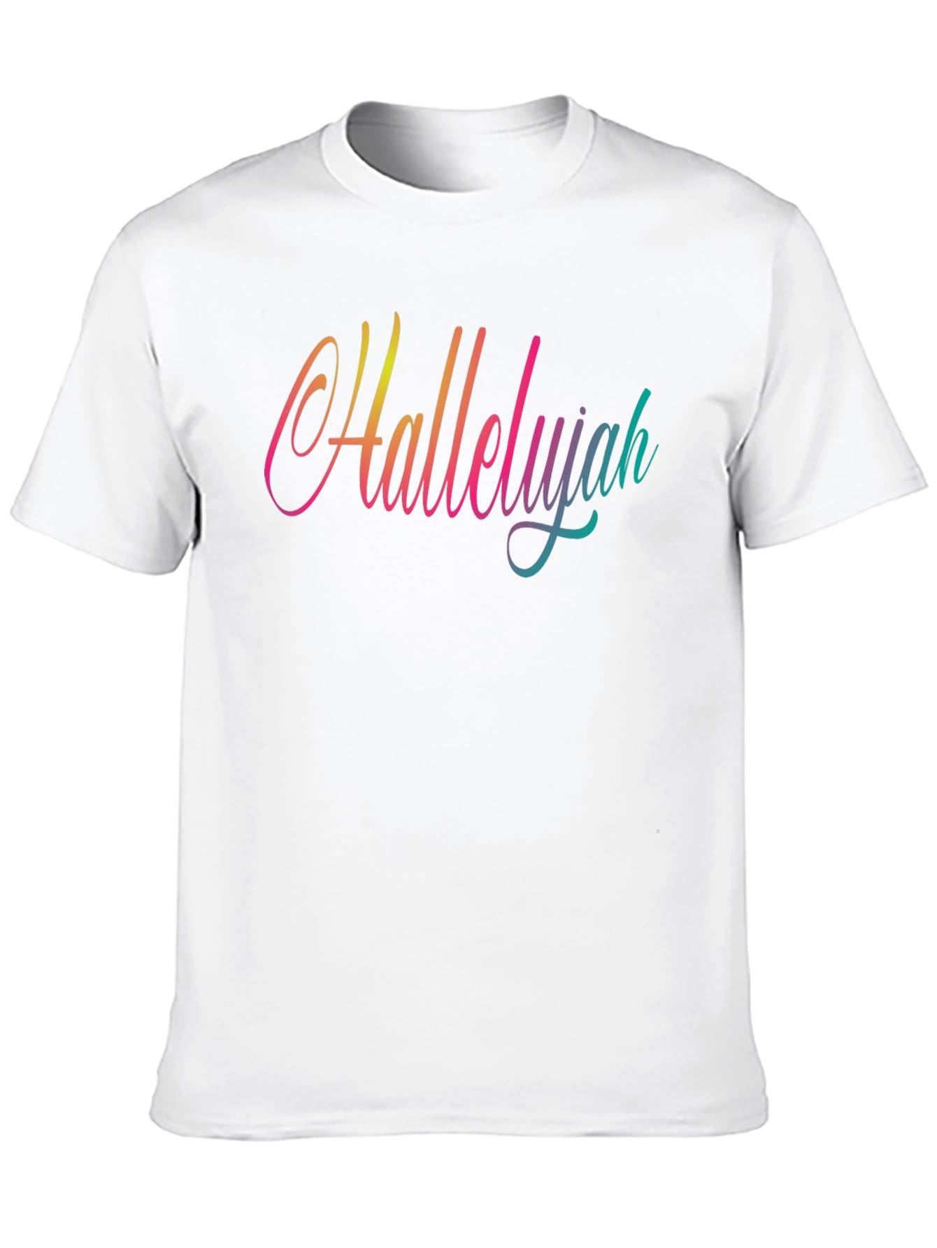 Hallelujah Gradient Graphic Tee - Black