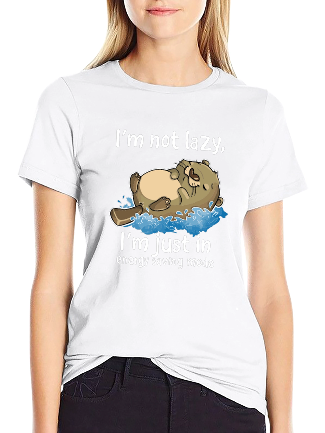 Lazy Otter Energy Saving Mode T-Shirt
