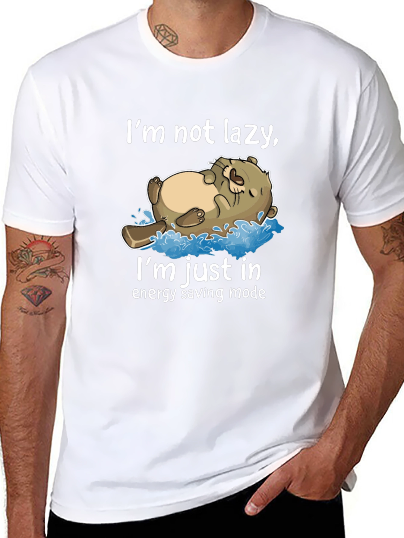 Lazy Otter Energy Saving Mode T-Shirt