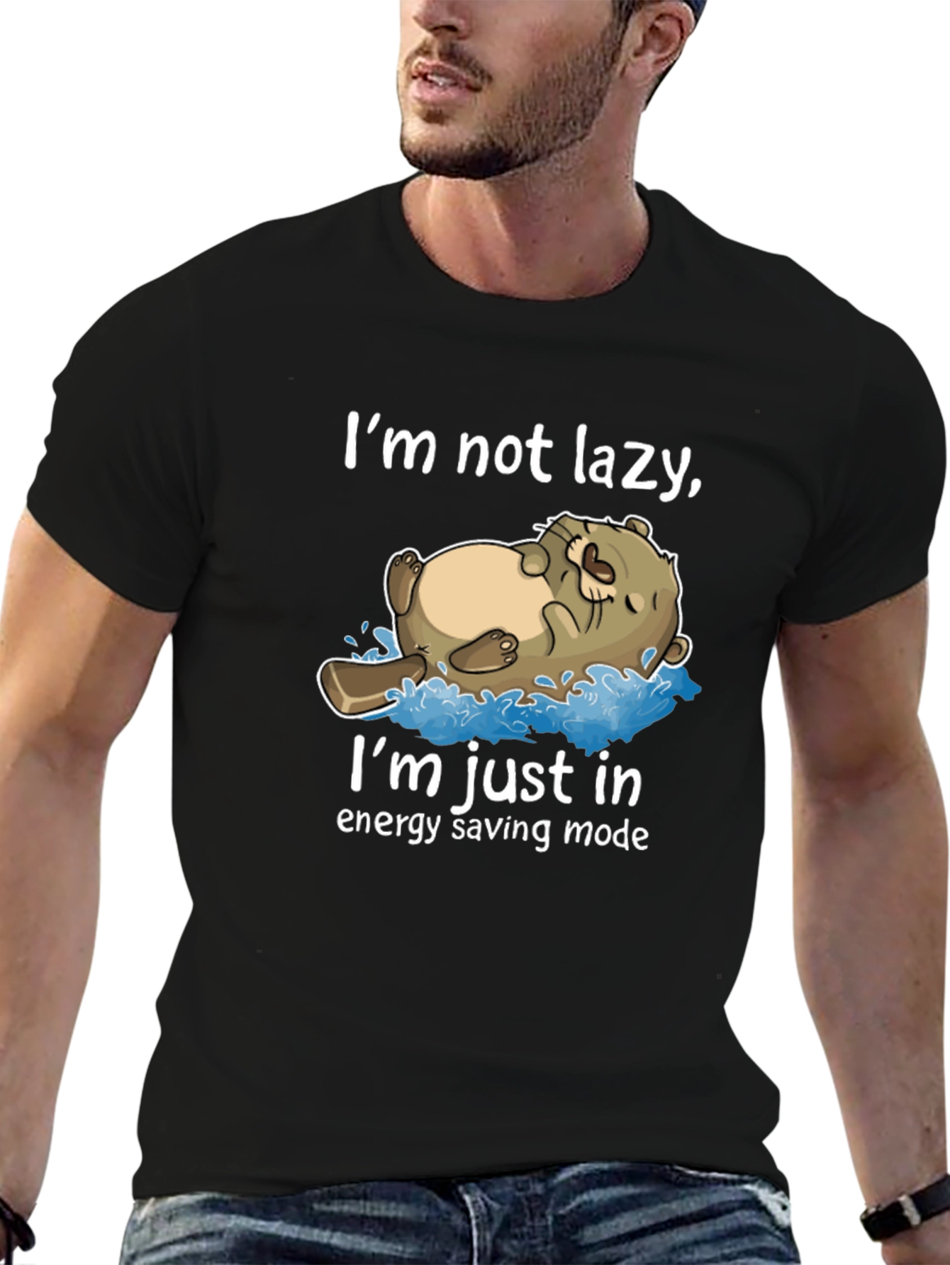 Lazy Otter Energy Saving Mode T-Shirt