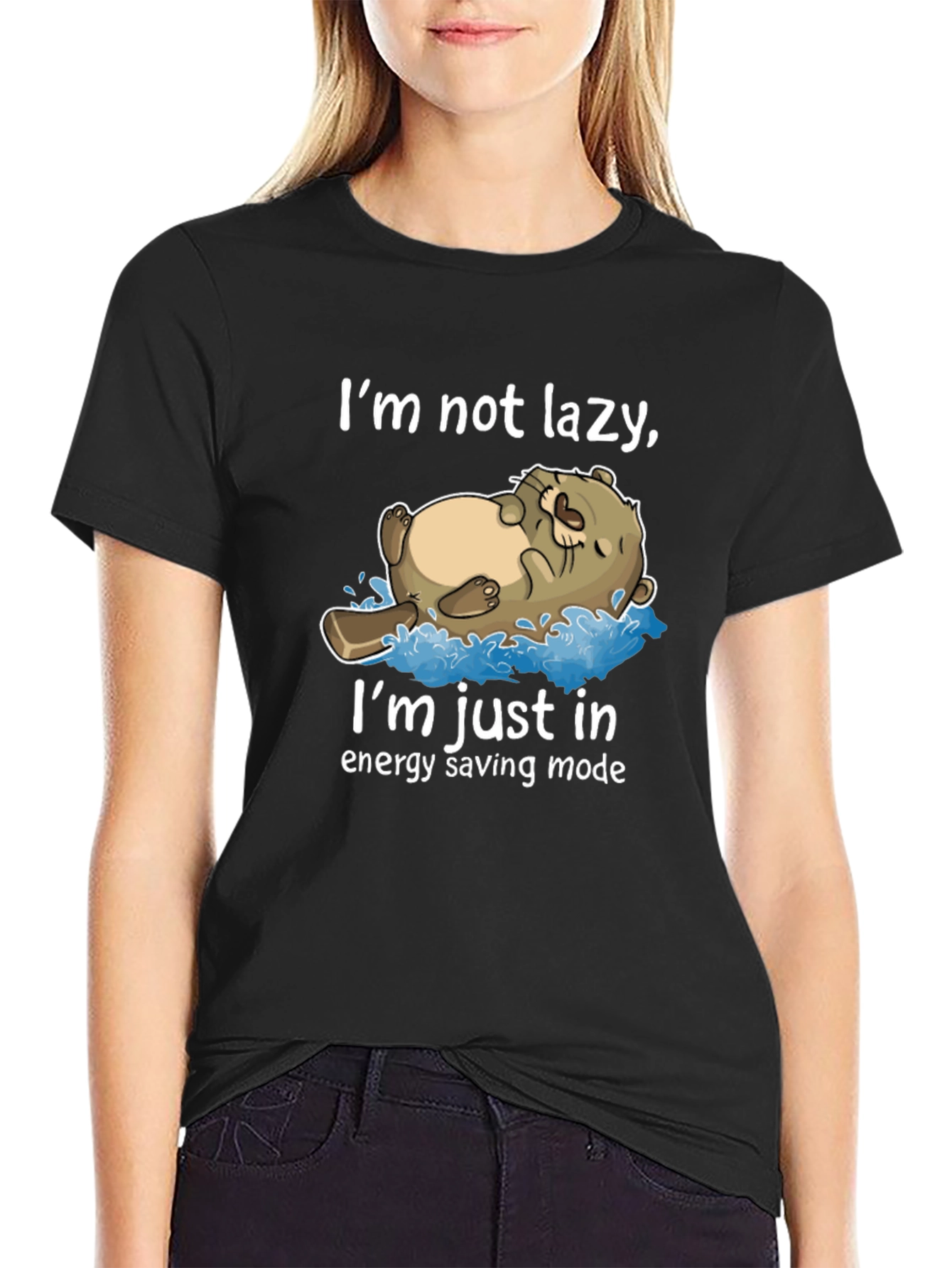 Lazy Otter Energy Saving Mode T-Shirt